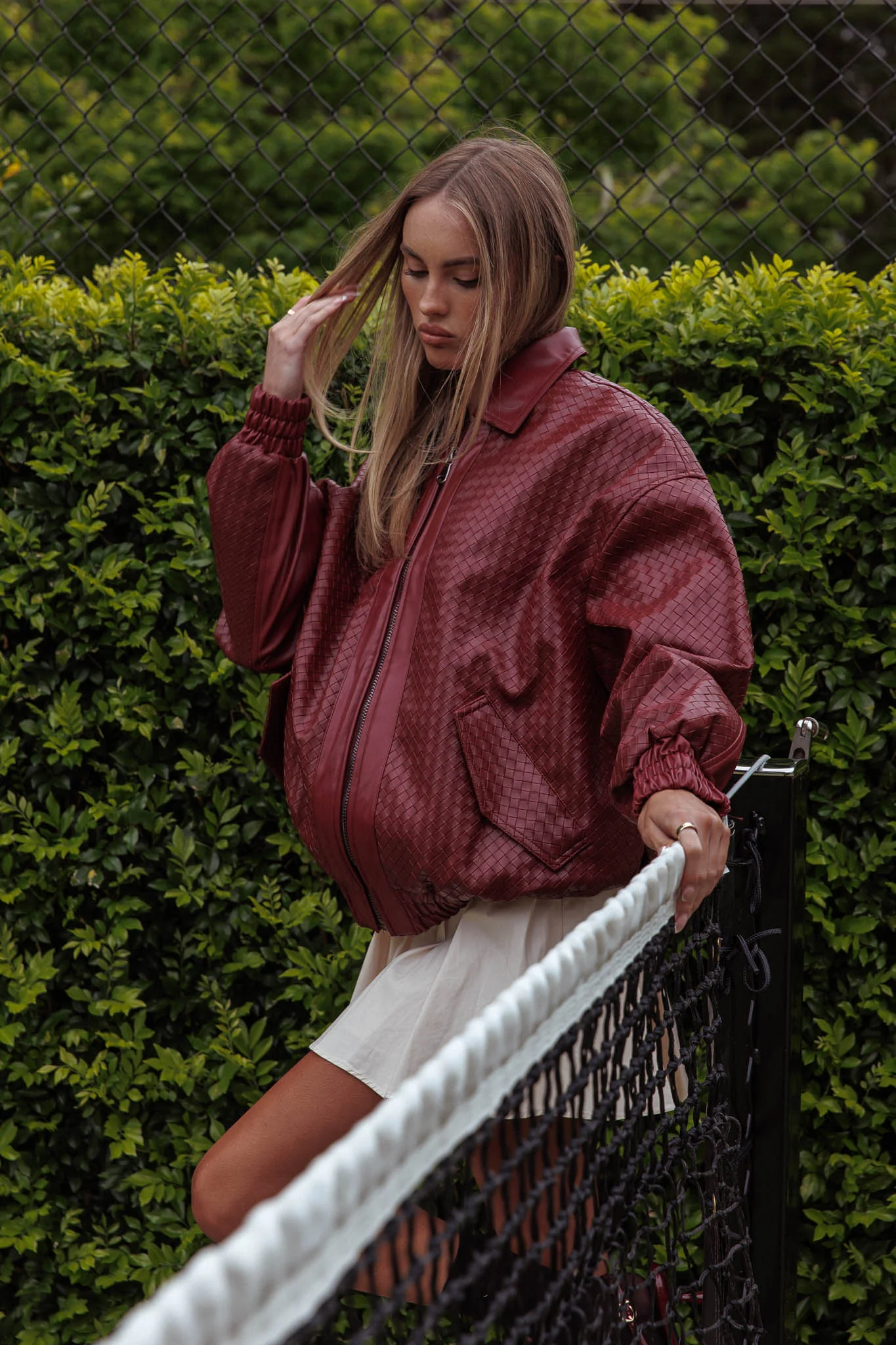 LIONESS Kenny Bomber Jacket Burgundy - Seraphlike