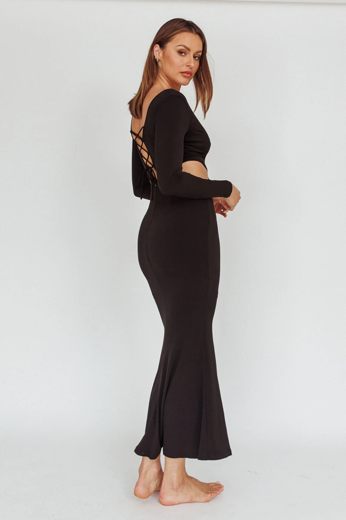 Dress Codes Cut-Out Maxi Dress Black - Seraphlike