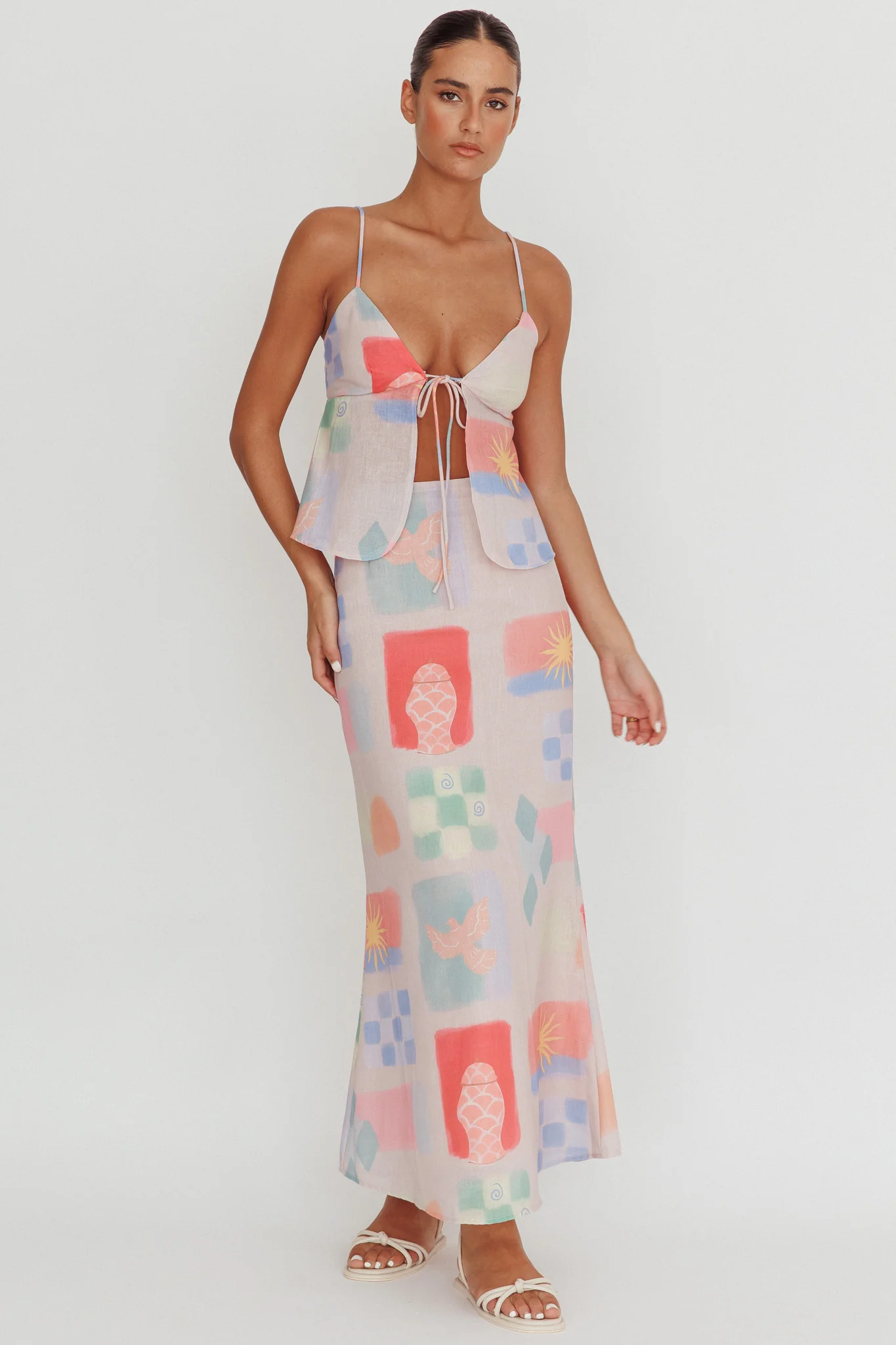 Heart & Soul Maxi Skirt Print Multi - Seraphlike