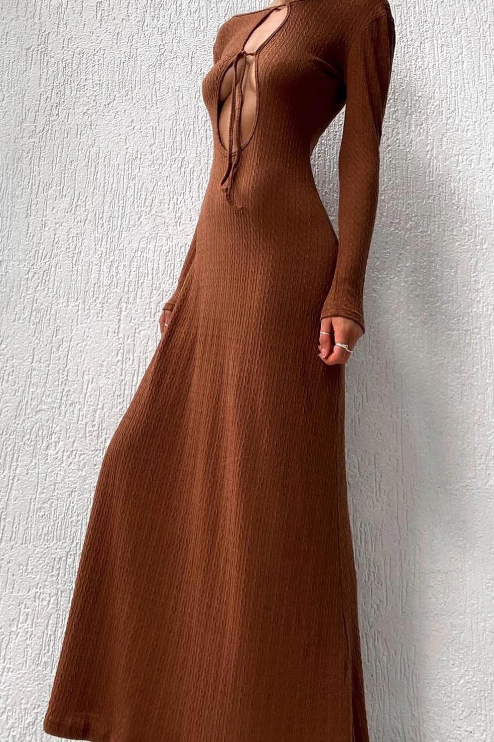 SNDYS Tallulah Maxi Dress Chestnut - Seraphlike
