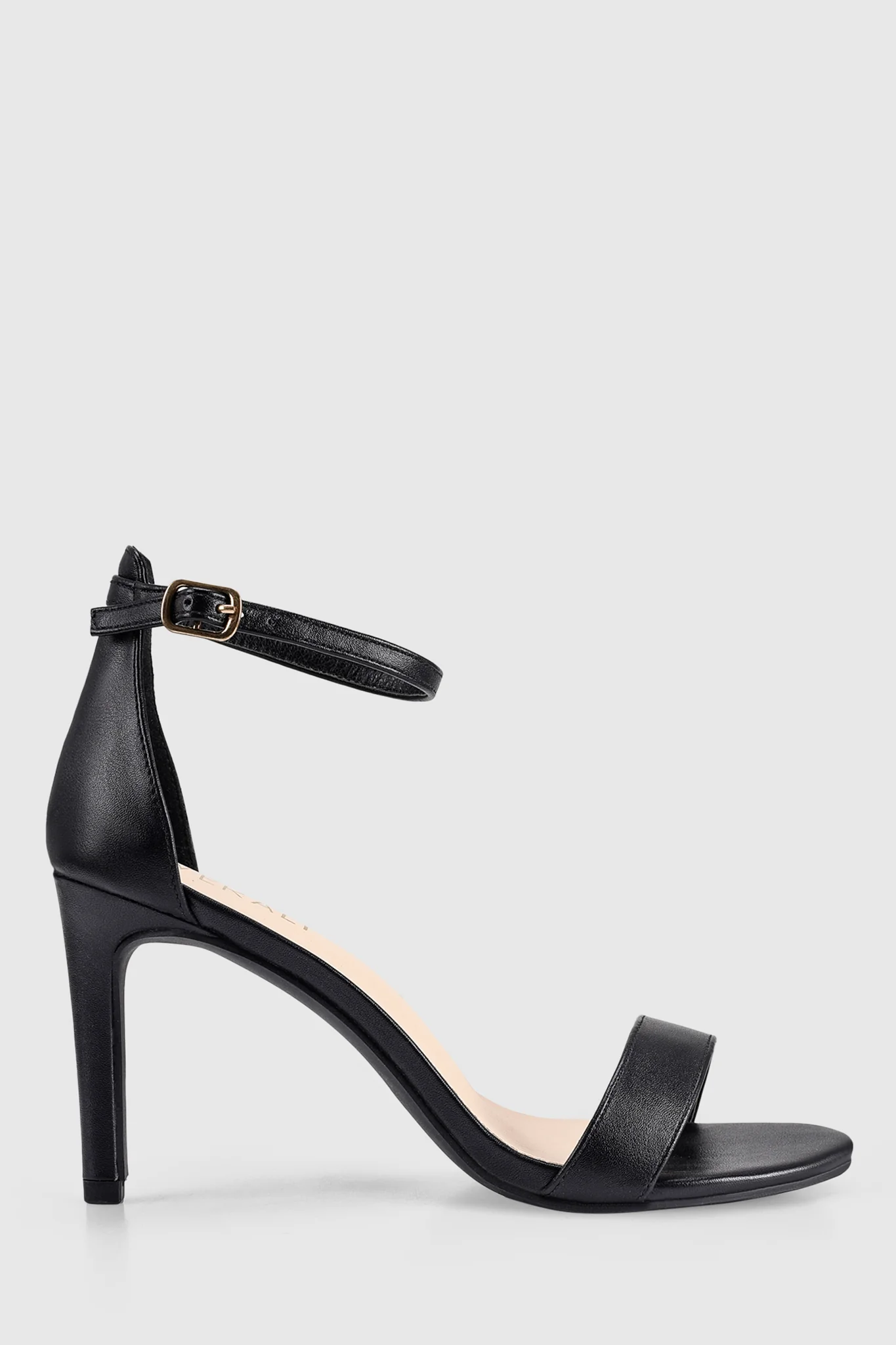 VERALi Mattie Strappy Heels Black Smooth - Seraphlike