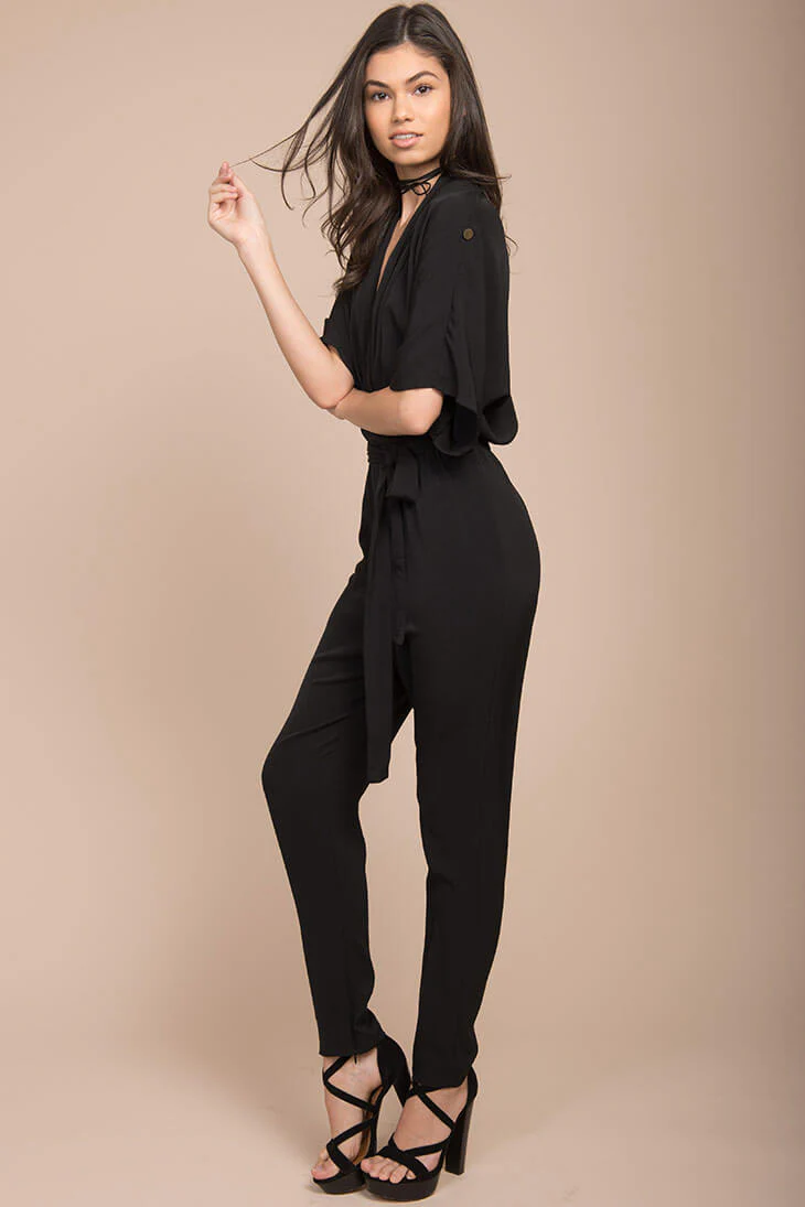 Zoe Boho Jumpsuit Black - Seraphlike