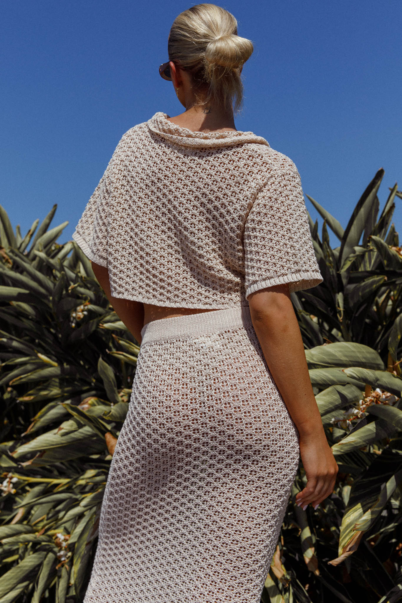 Summer Sunset Crochet Top Oat - Seraphlike