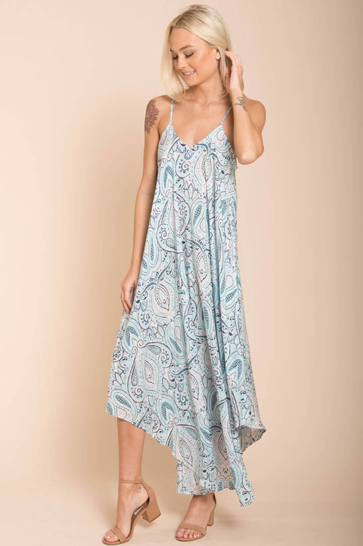 Elora Maxi Blue Maxi Dress - Seraphlike