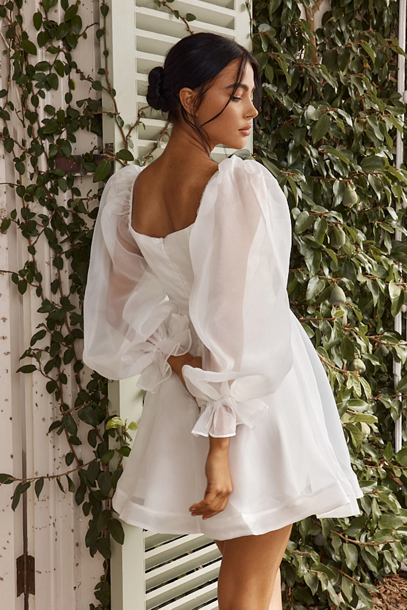 I've Got Sunshine Long Sleeve Mini Dress White - Seraphlike