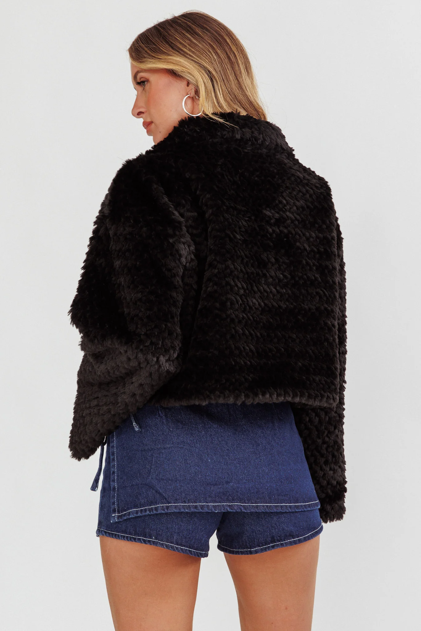 Margeaux Faux Fur Jacket Black - Seraphlike
