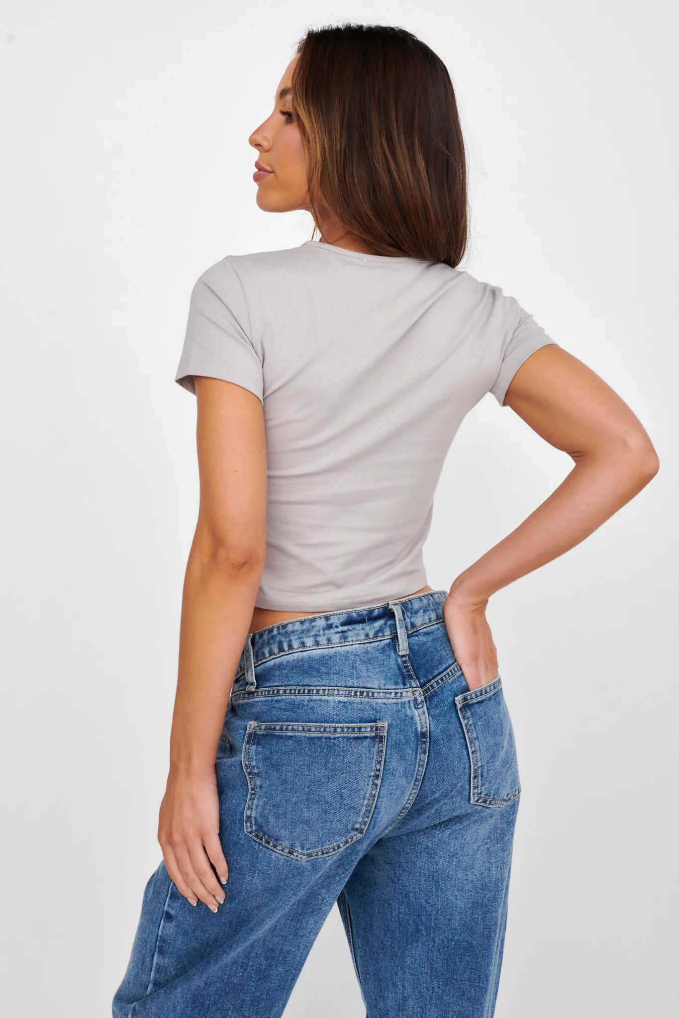 LIONESS Future Baby Tee Grey - Seraphlike