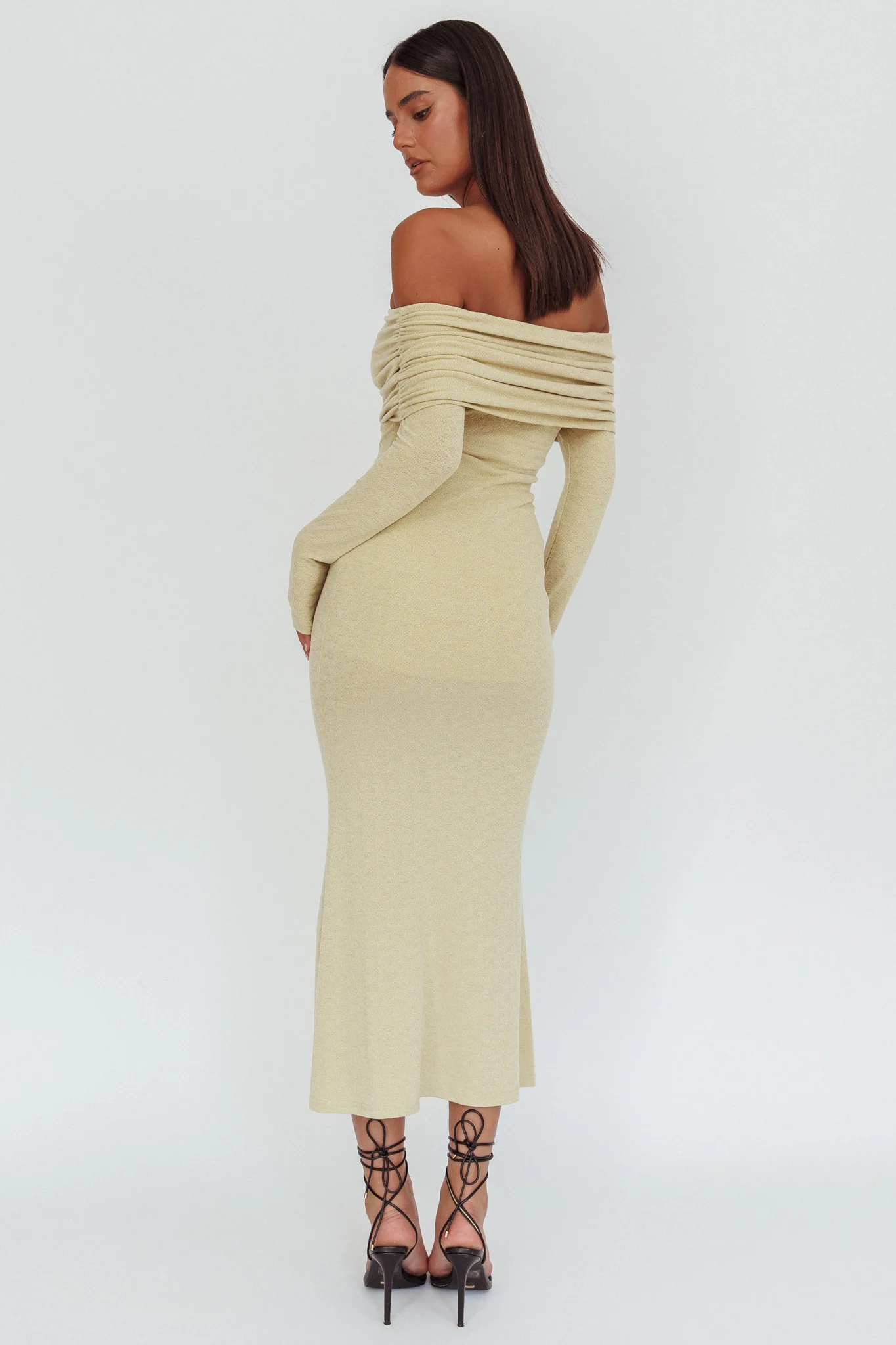 Juju Off-Shoulder Maxi Dress Sage - Seraphlike