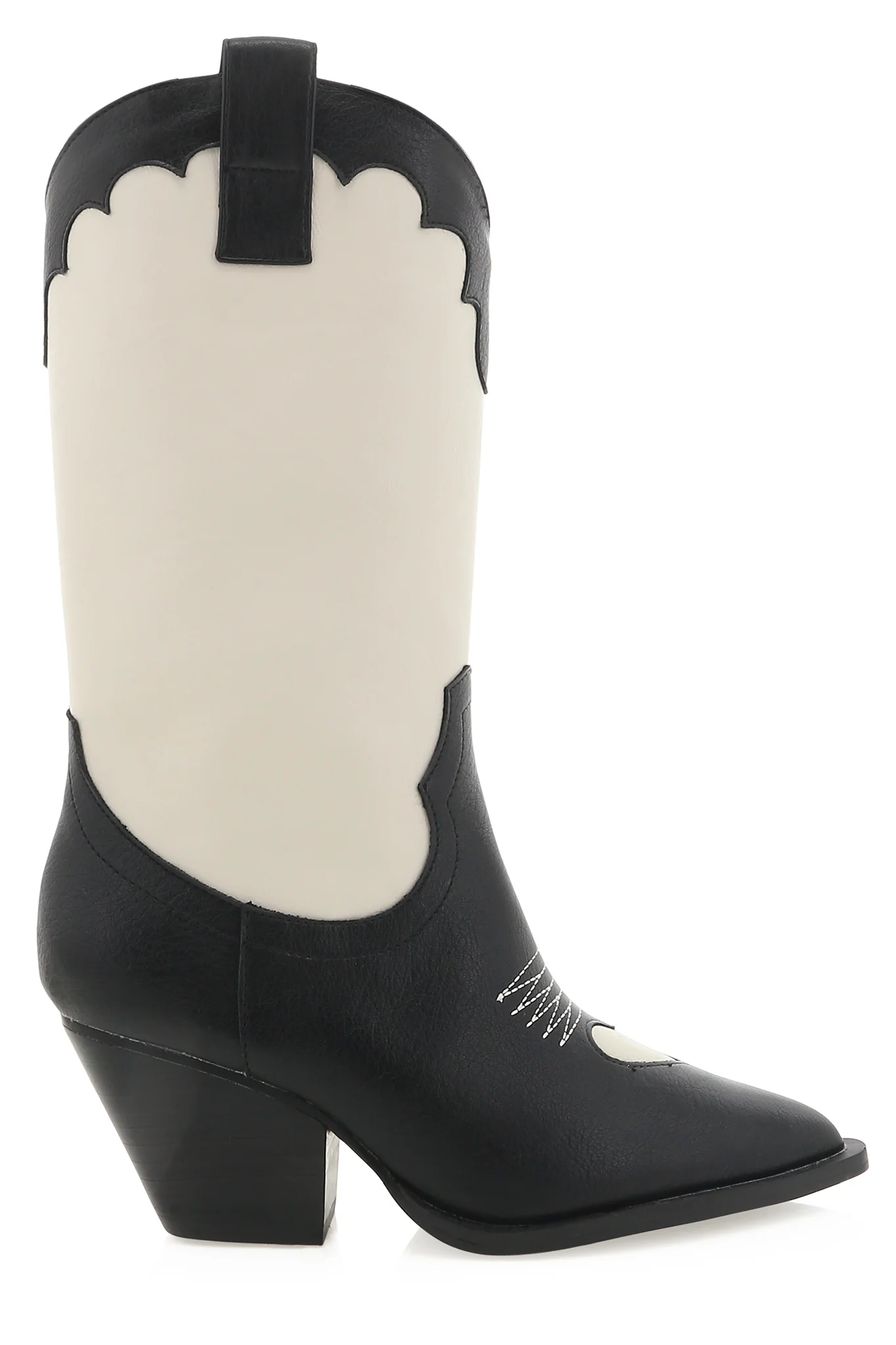 BiLLiNi Adaline Western Boots Black/Ivory - Seraphlike