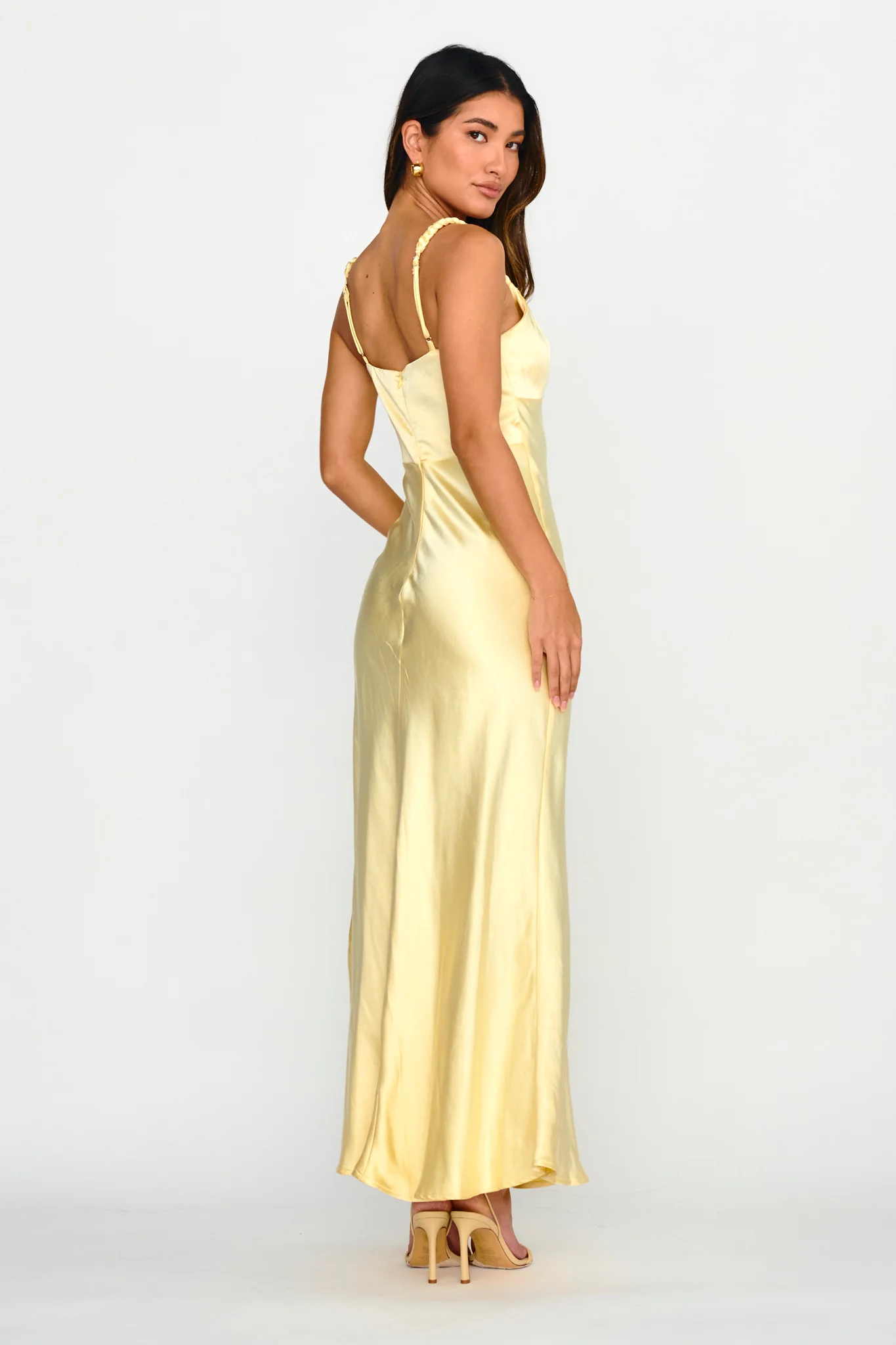 Muraya Braided Strap Maxi Dress Butter - Seraphlike