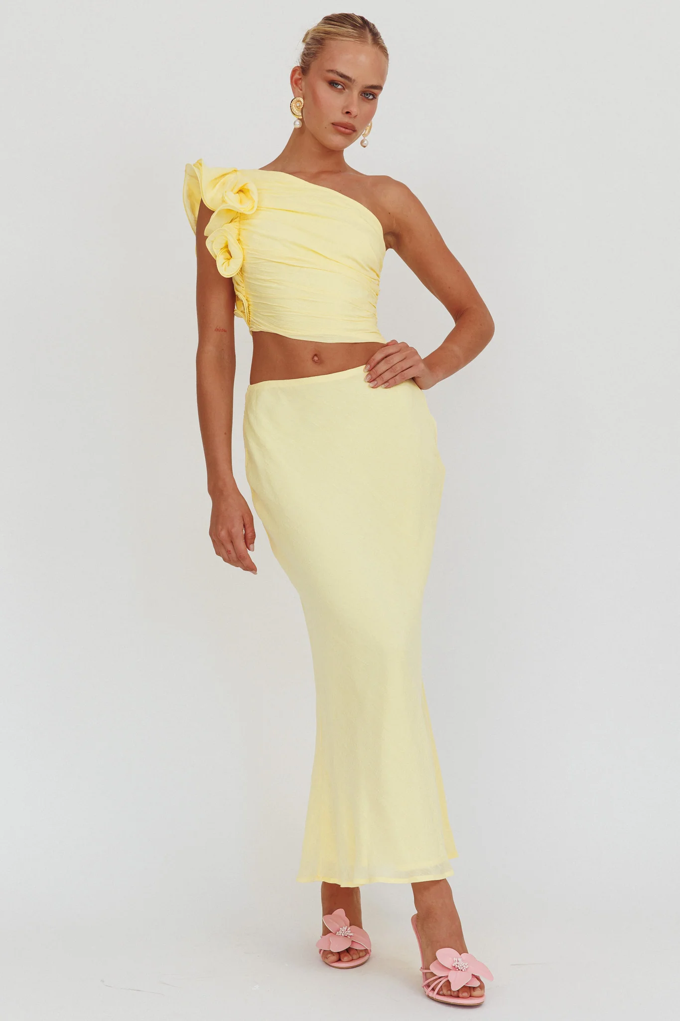 Deanna Maxi Skirt Lemon - Seraphlike