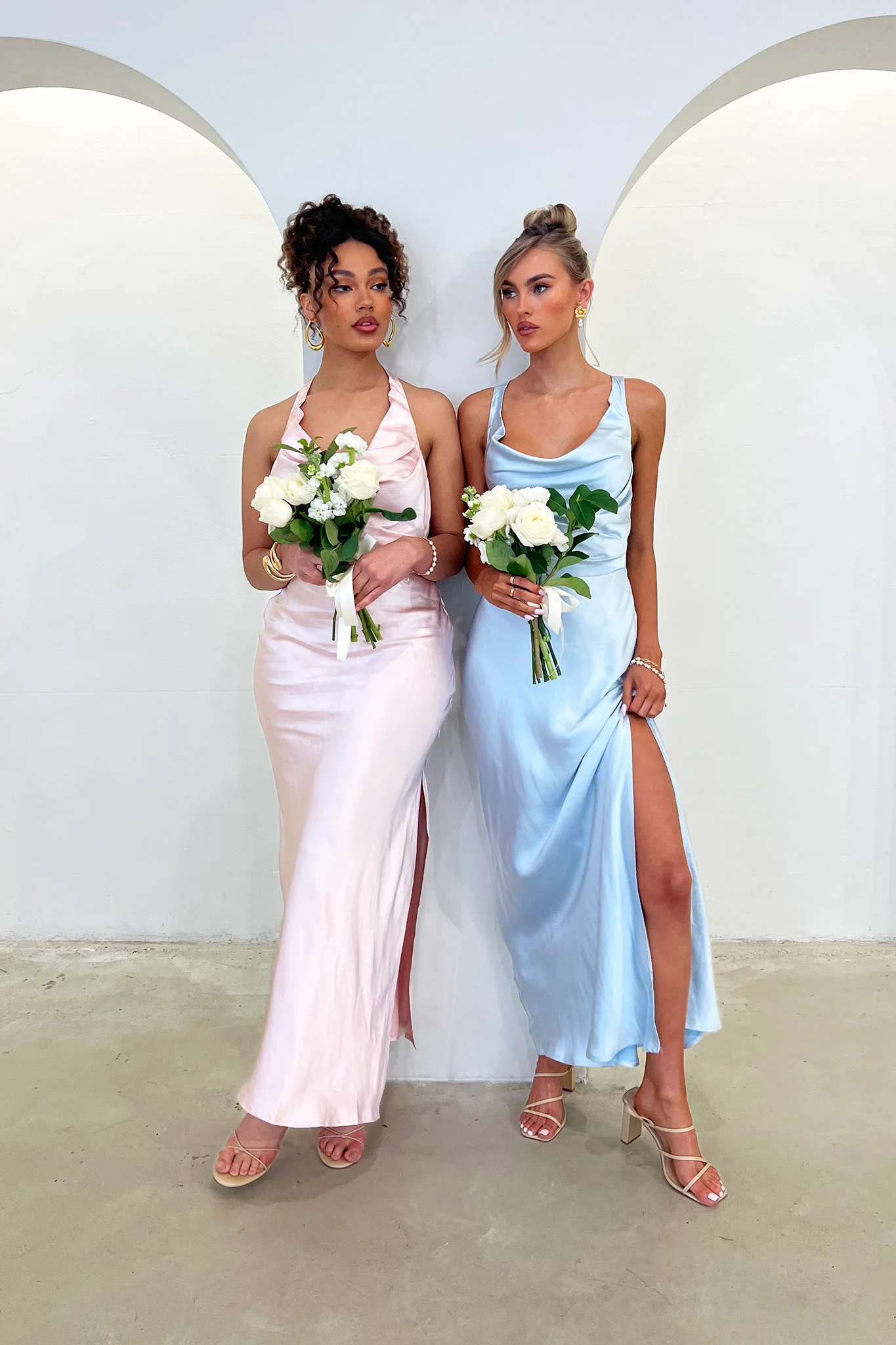 Sitara Tied Back Maxi Dress Blush - Seraphlike