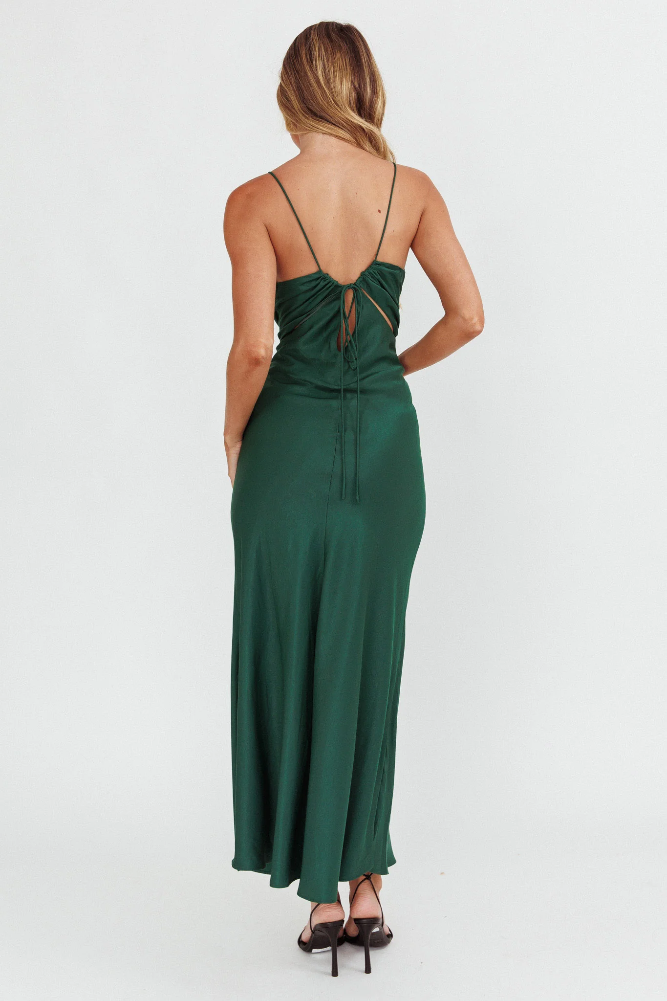 Casa Nova Cut-Out String Dress Emerald - Seraphlike