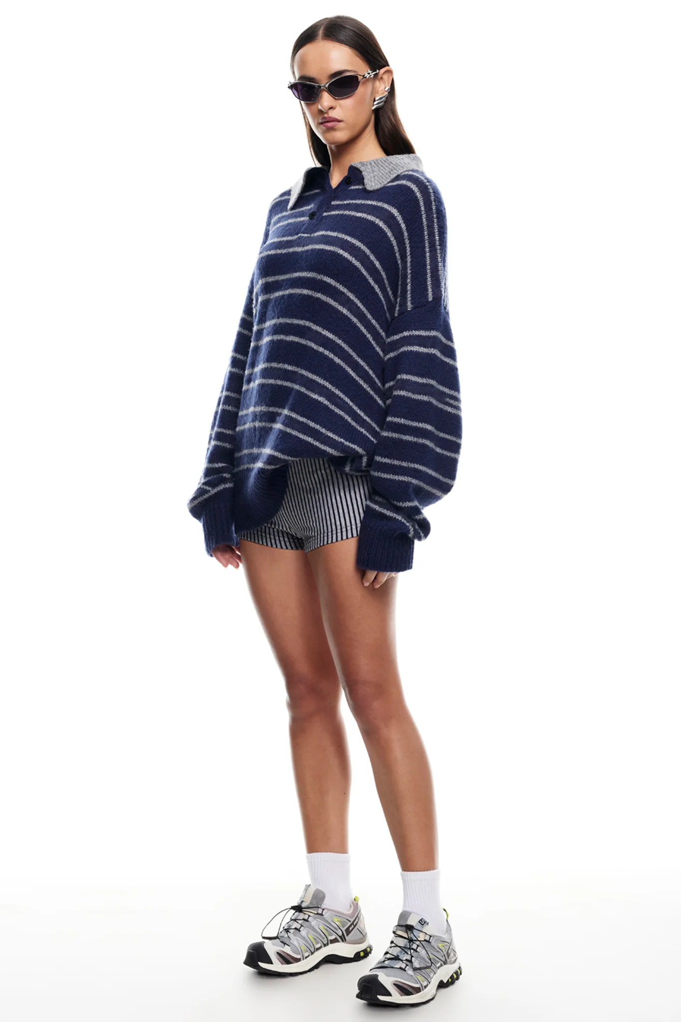 LIONESS Rising Sun Jersey Sweater Navy - Seraphlike