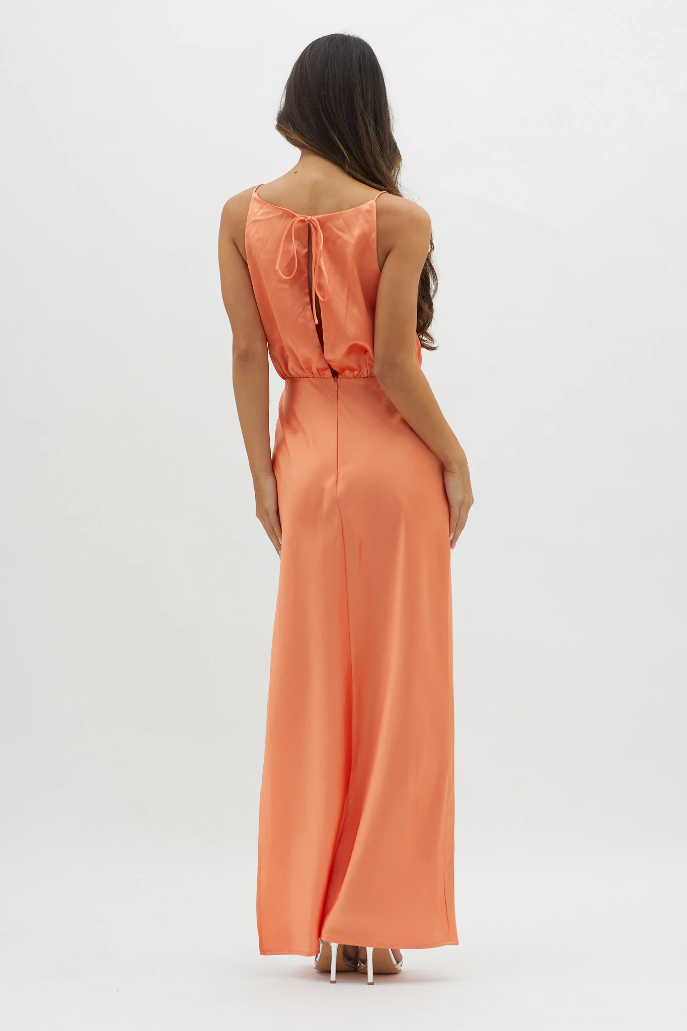 Midnight Hour Side Split Midi Dress Sunset - Seraphlike