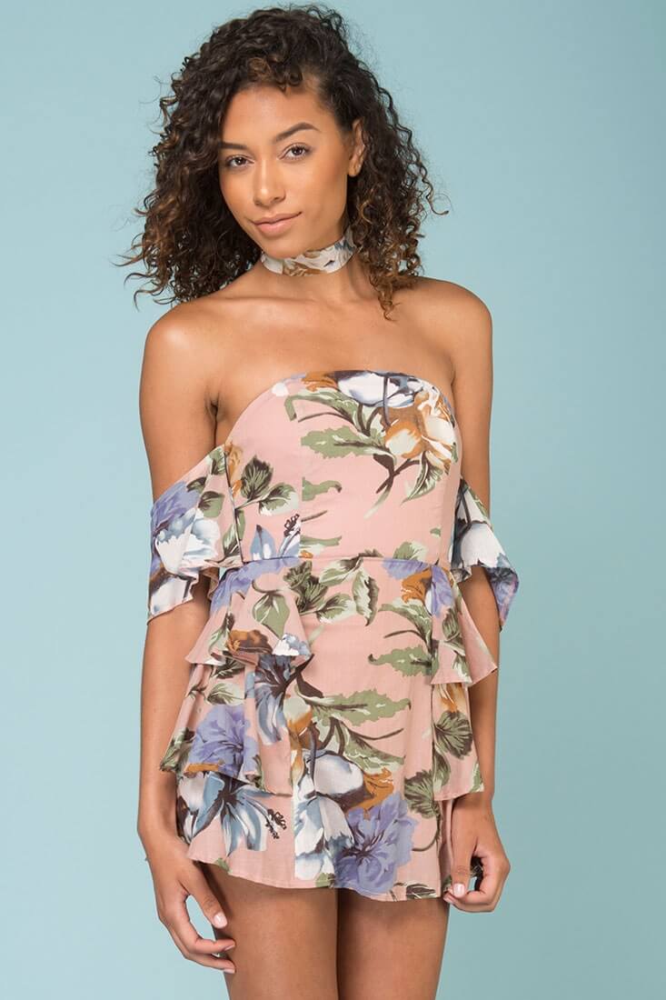 Cyan Ruffle Skirt Tea Party Dress Pink - Seraphlike