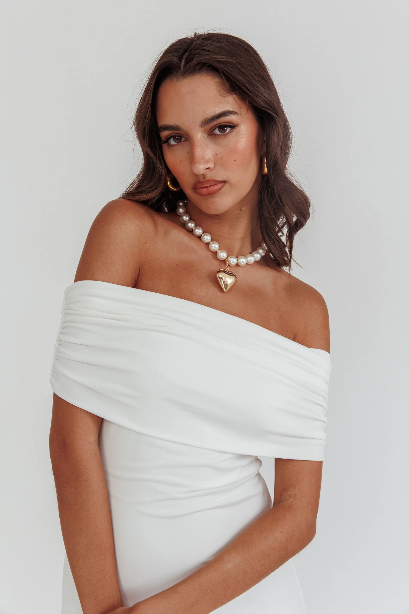 Cruising Sunset Off Shoulder Dress Off White - Seraphlike