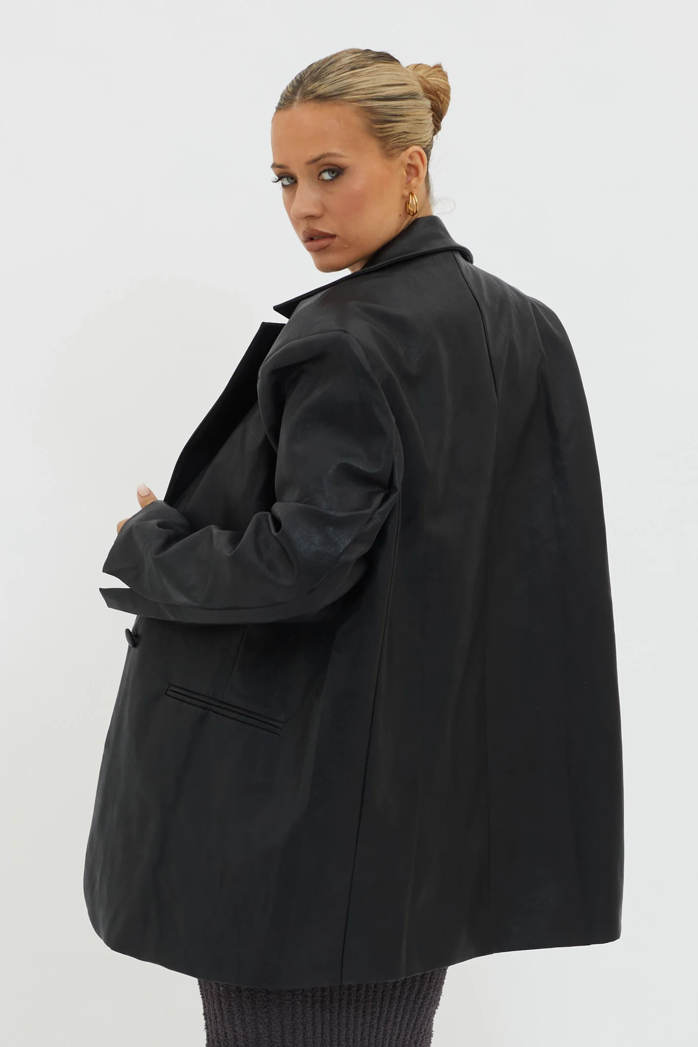 Luminate Oversized Coat Jacket Black - Seraphlike