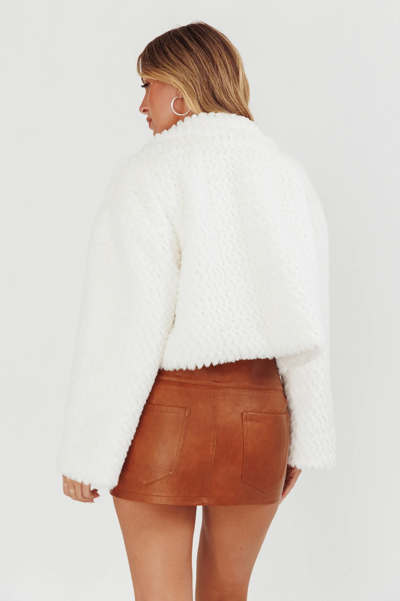 Margeaux Faux Fur Jacket White - Seraphlike