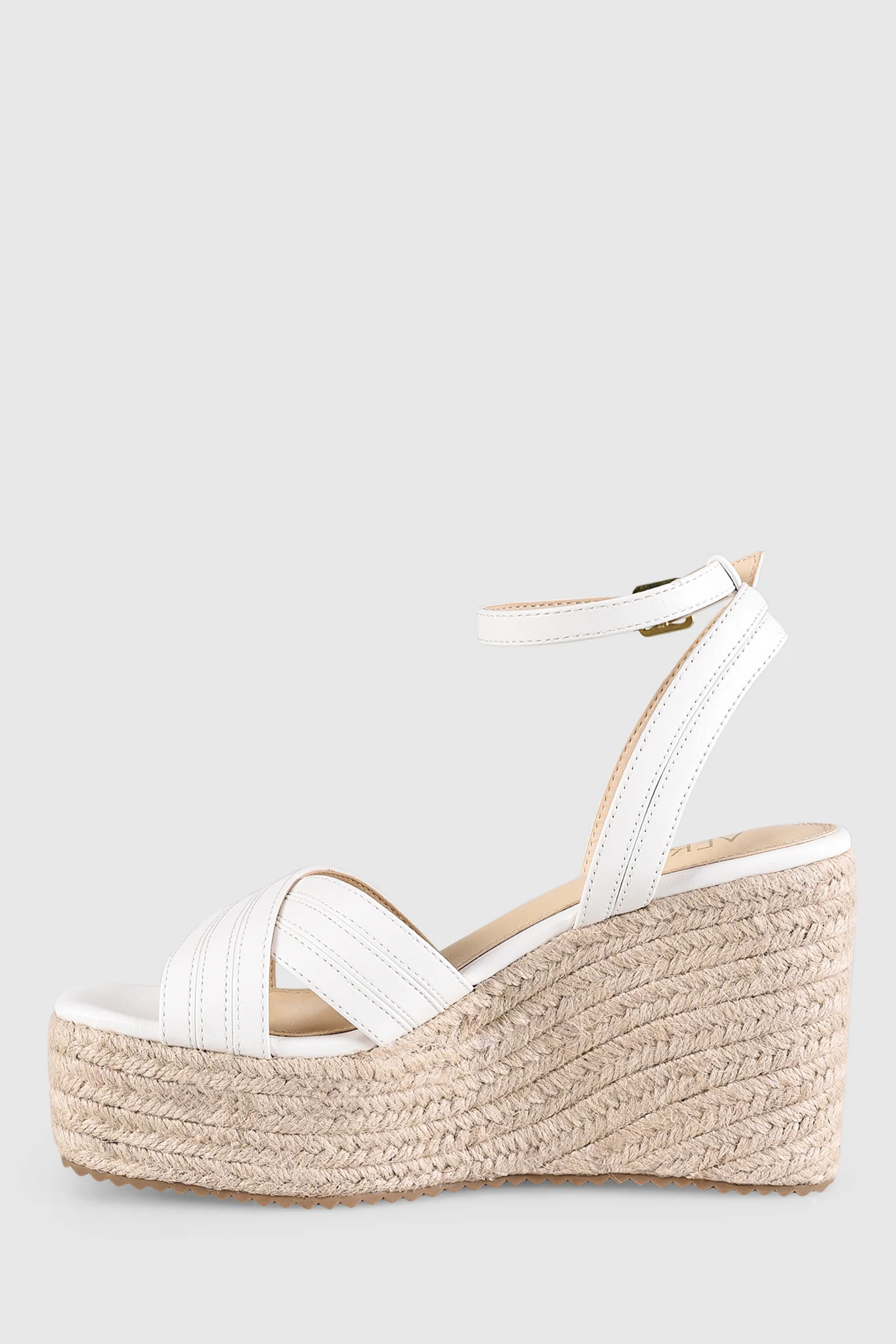 VERALi Callie Rope Wedges White Softee - Seraphlike