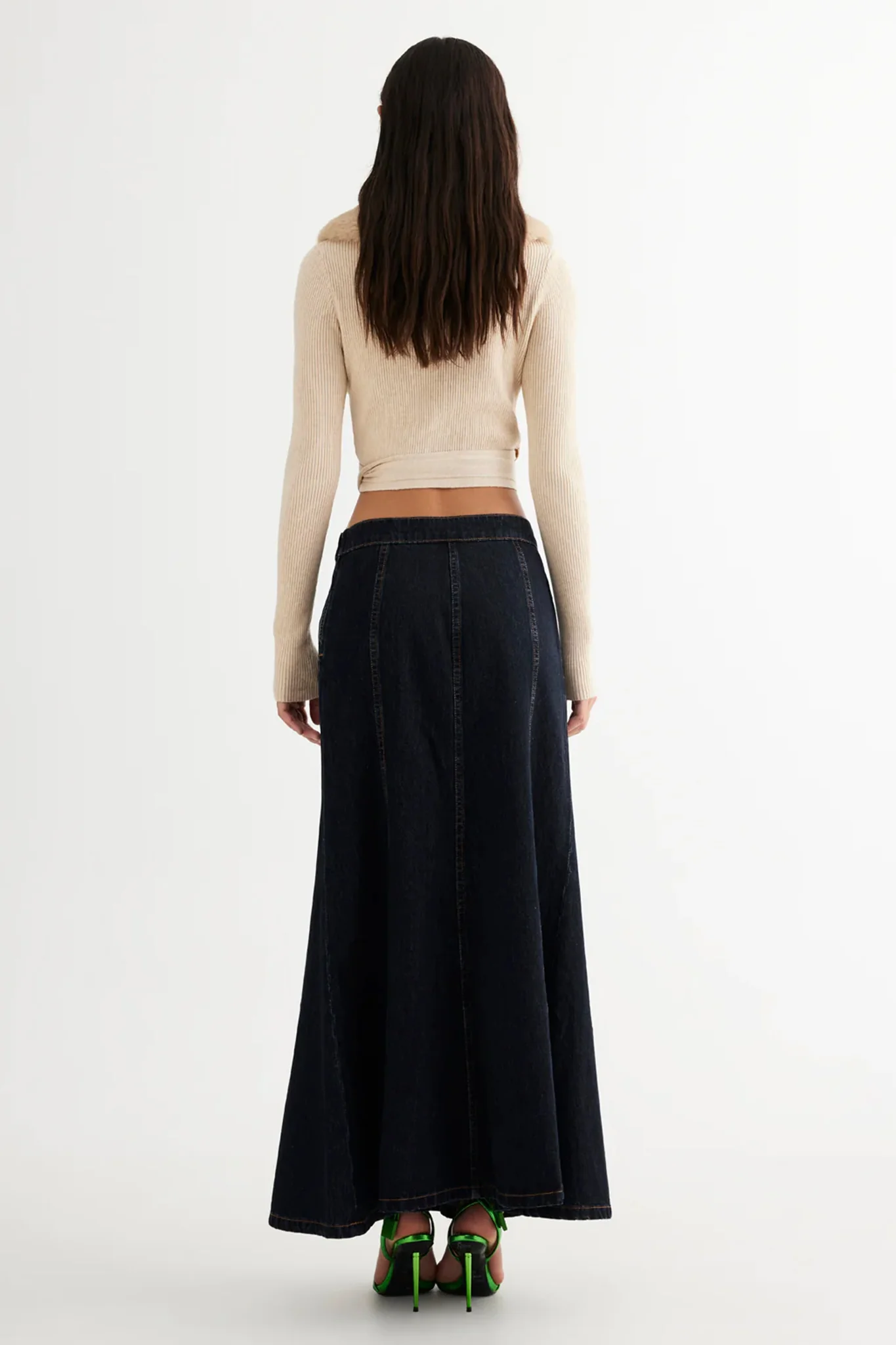 LIONESS Wyoming Denim Skirt Dark Denim - Seraphlike