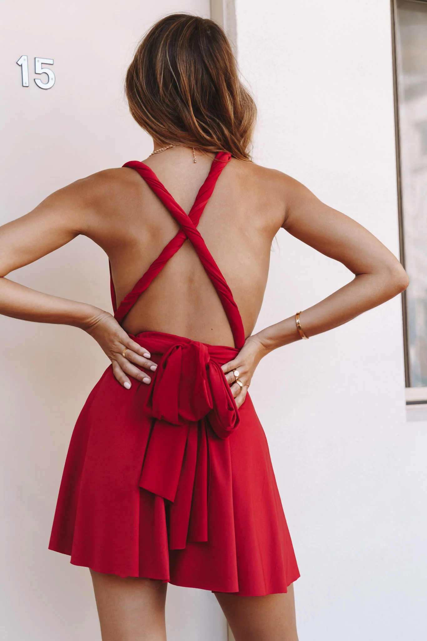 Ariana Multiway Mini Dress Red - Seraphlike