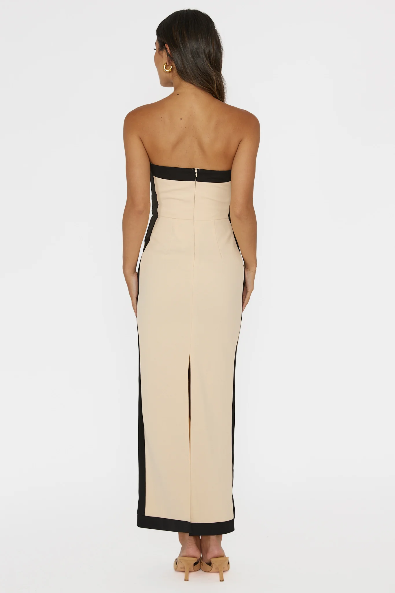 Tenika Strapless Bodycon Maxi Dress Nude - Seraphlike