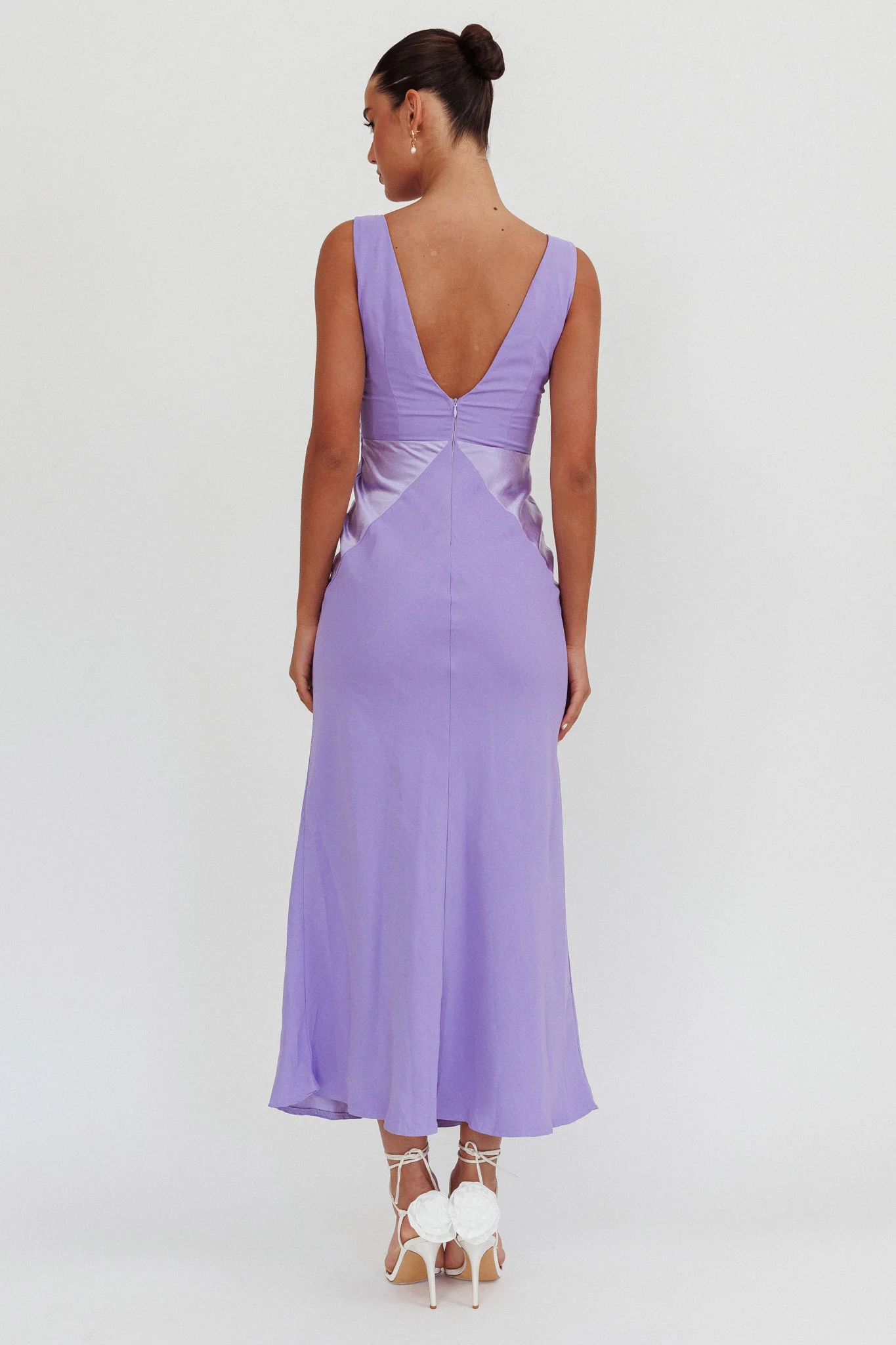 Soul Fire V-Neck Maxi Dress Lilac - Seraphlike
