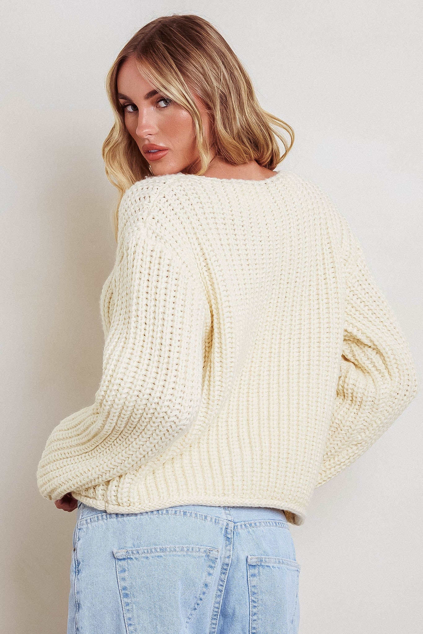 Cindie Chunky Knit Cardigan Butter - Seraphlike