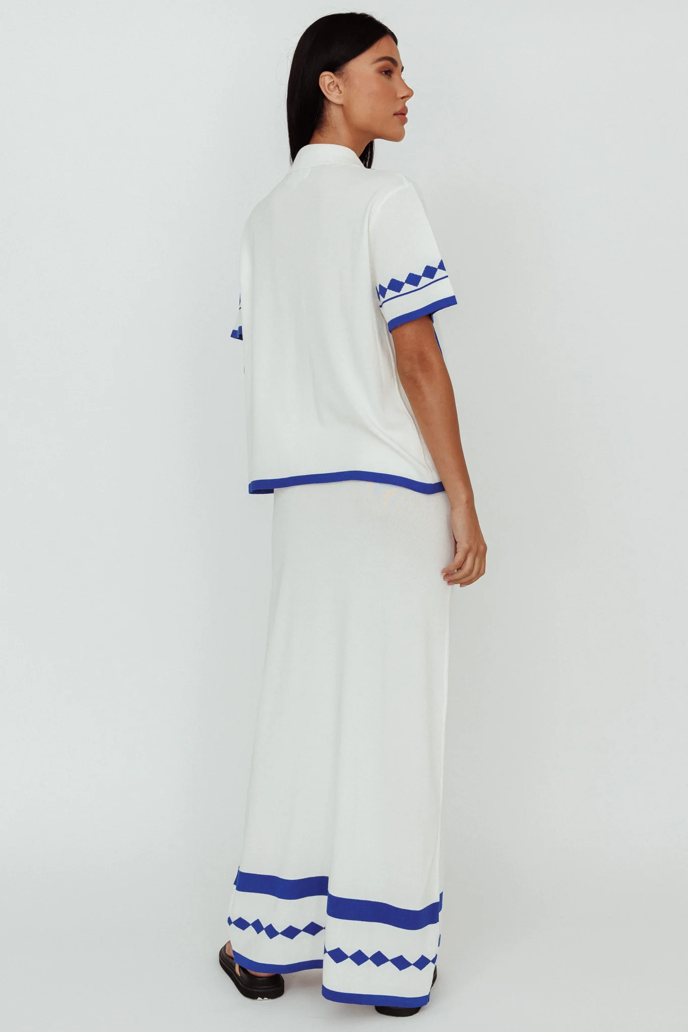 Amalfi Sun Knit Maxi Skirt White - Seraphlike