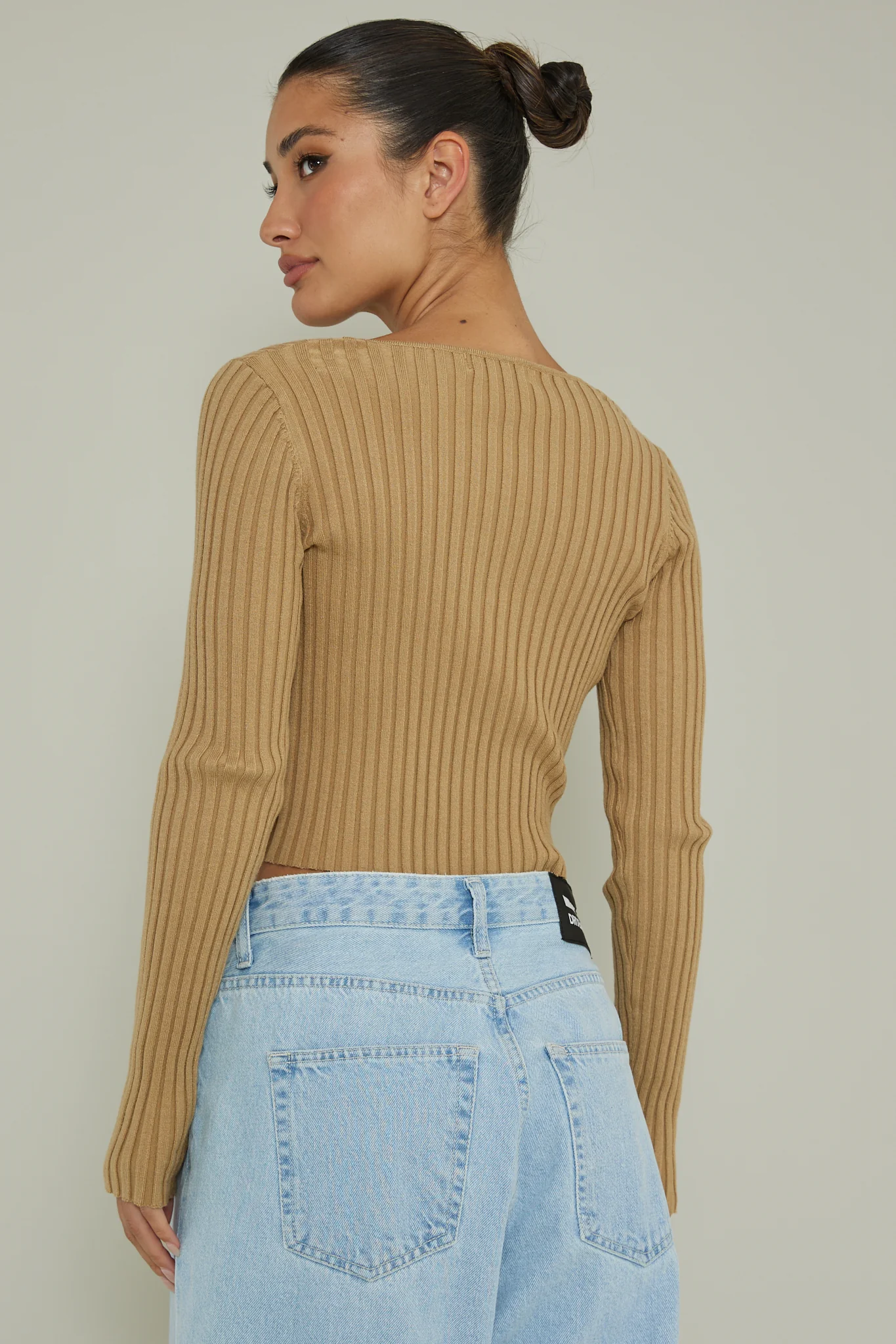 New School Long Sleeve Top Taupe - Seraphlike