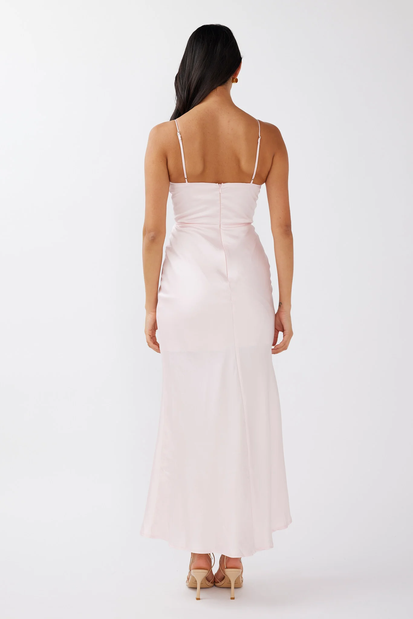 Honeysuckle Floral Neckline Midi Dress Pink - Seraphlike