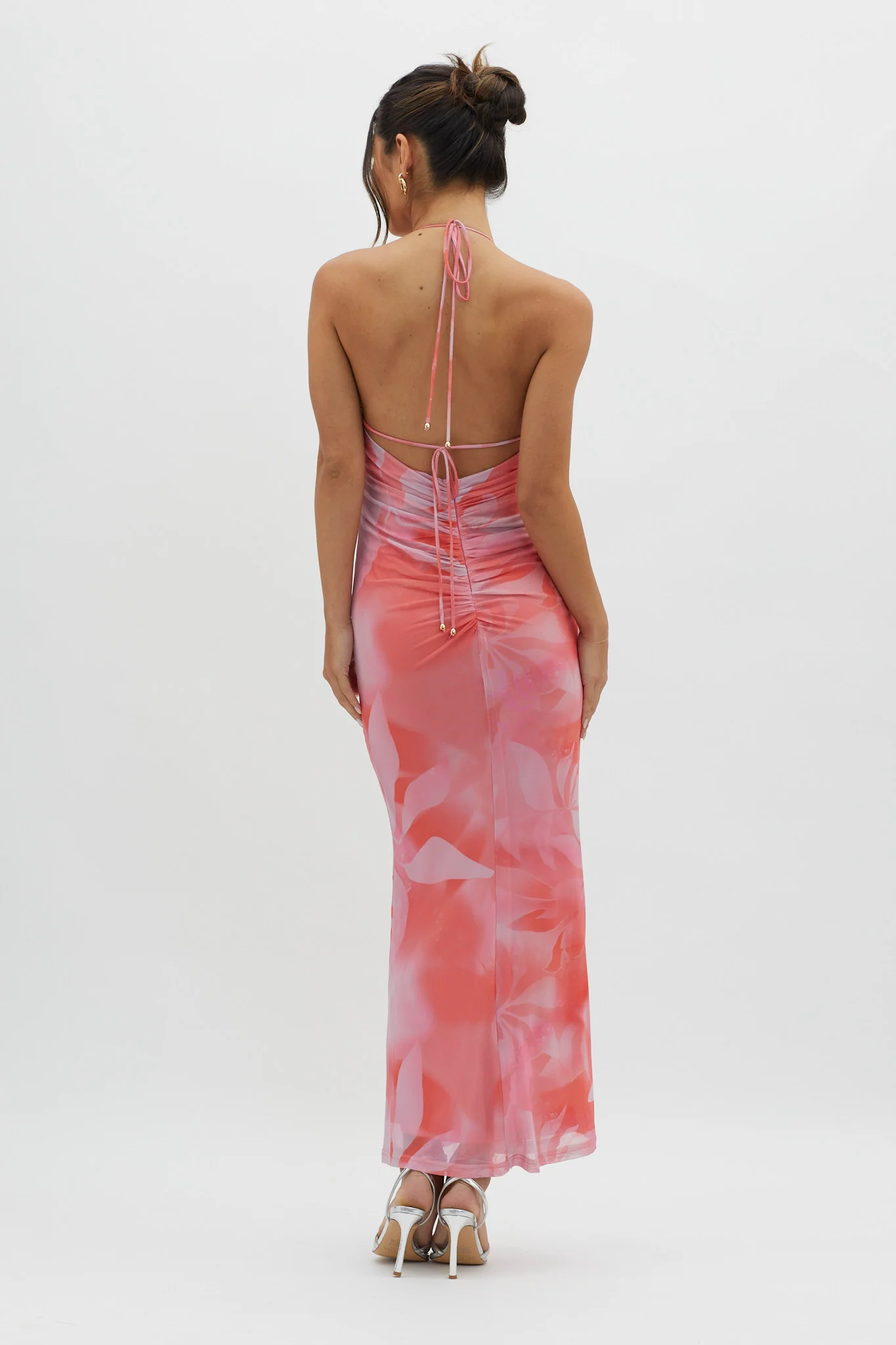 Santa Rosa Ruched Back Maxi Dress Pink - Seraphlike