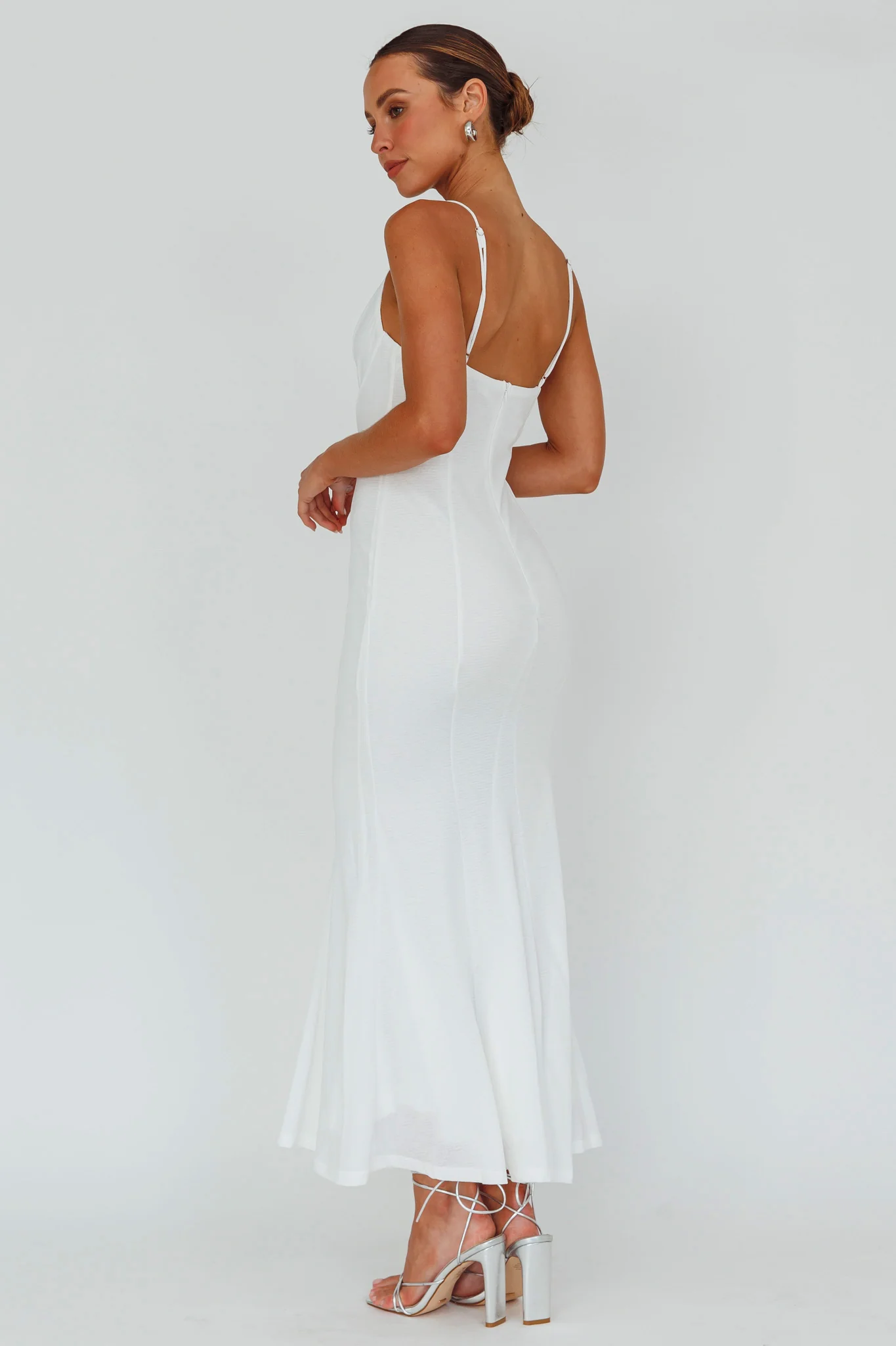 Lake Como Bodycon Maxi Dress White - Seraphlike