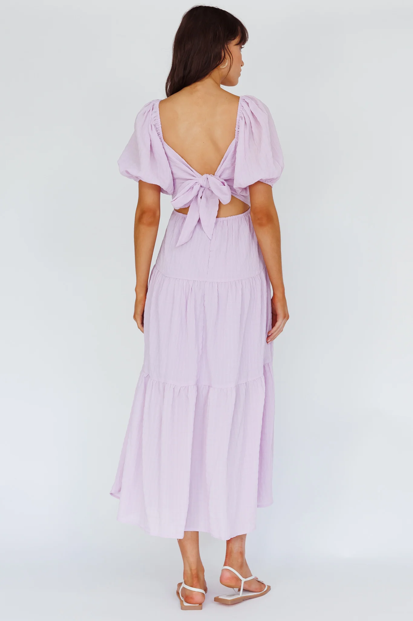 Royce Bow Back Midi Dress Lilac - Seraphlike