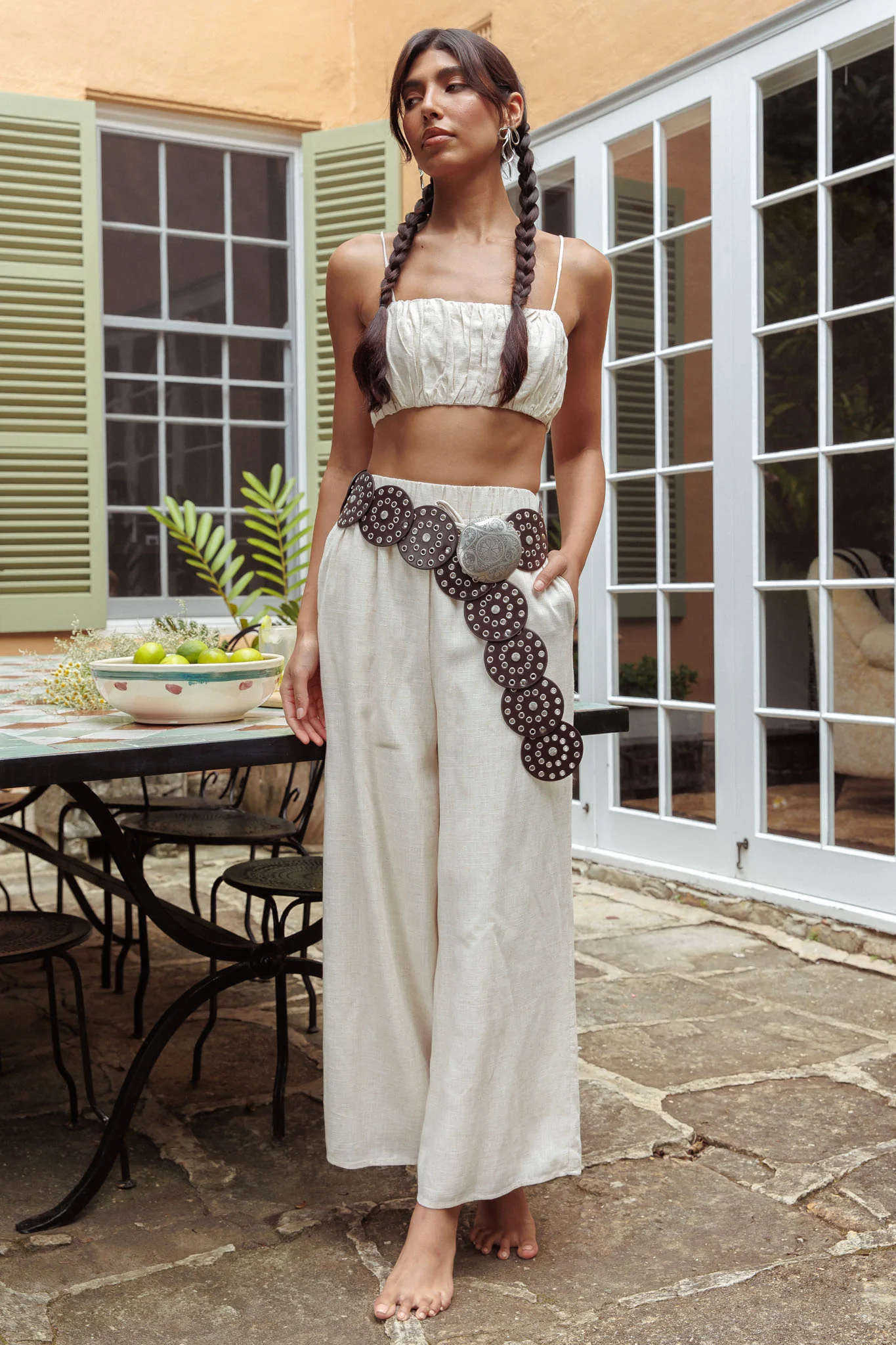 Bondi Side Pocket Pants Oat - Seraphlike