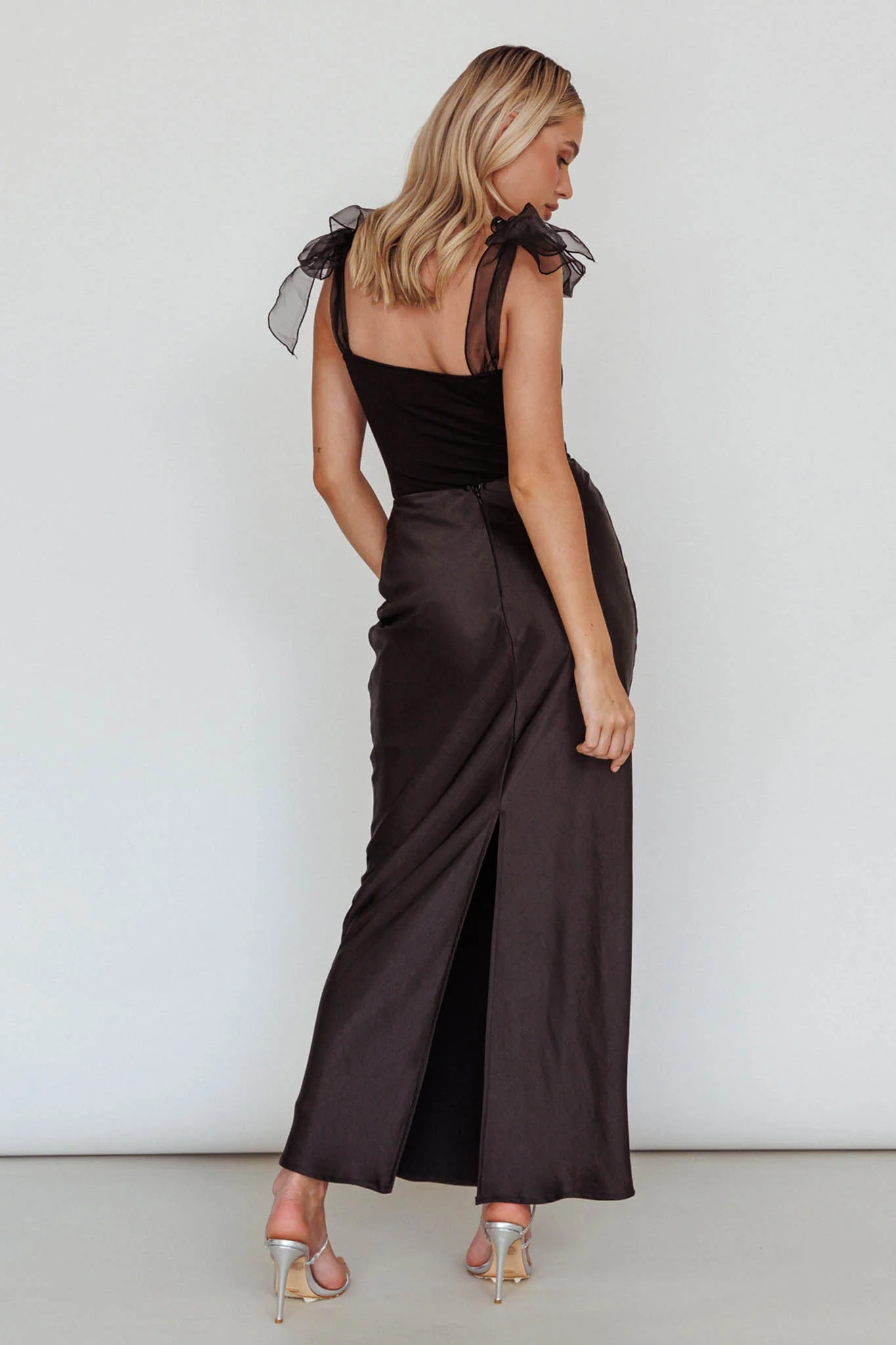 Midsomer Tied Shoulder Bodysuit Black - Seraphlike