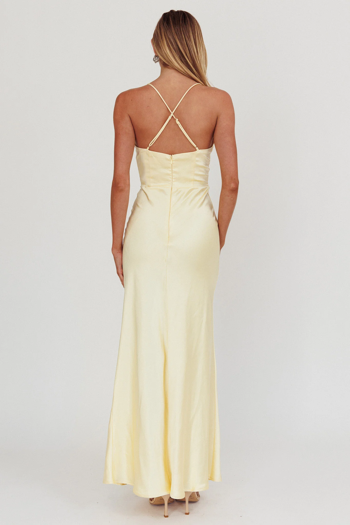 Summer Of Love Lace Trim Maxi Dress Lemon - Seraphlike