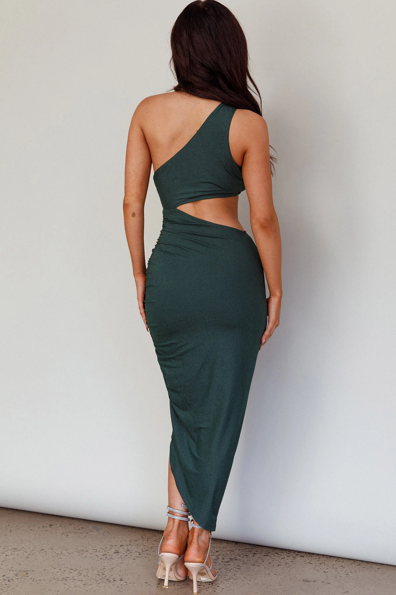 Kiki Cut-Out Bodycon Midi Dress Forest Green - Seraphlike
