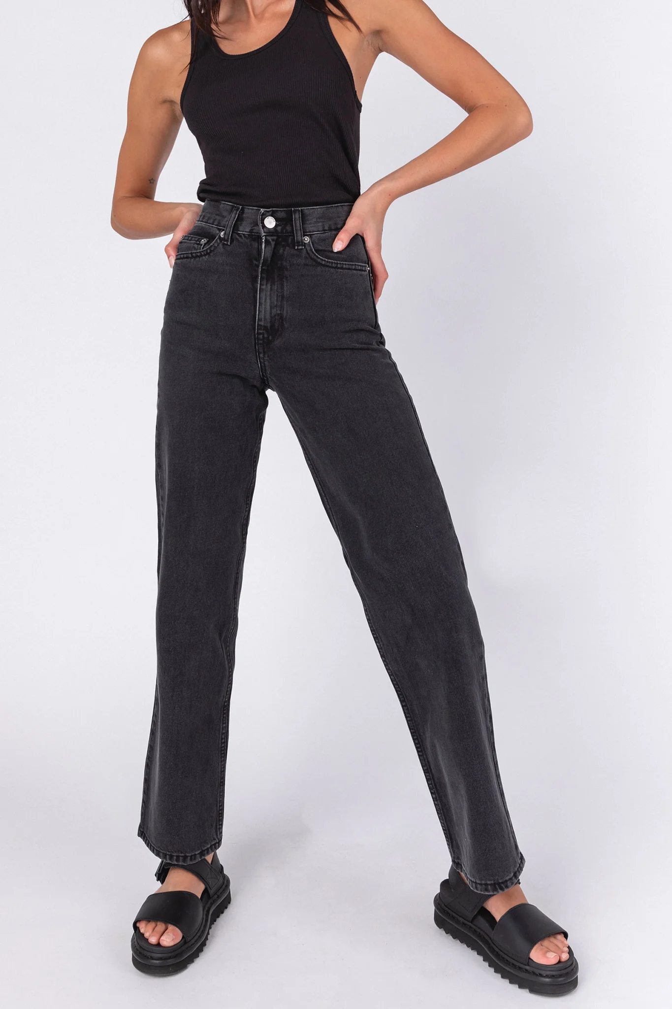 DR DENIM Echo Jeans Concrete Black - Seraphlike