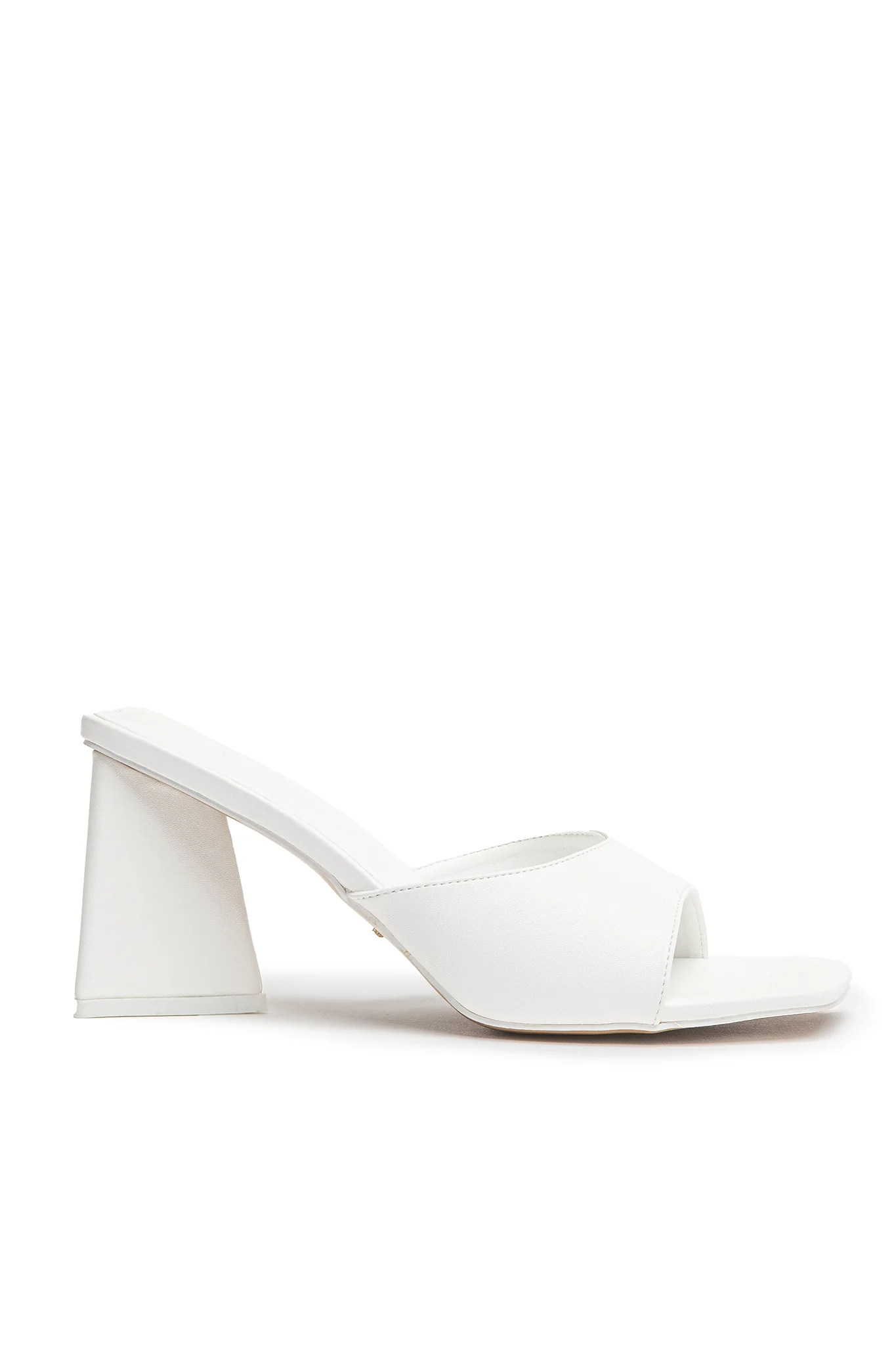 BiLLiNi Gracen Triangle Block Heel White - Seraphlike
