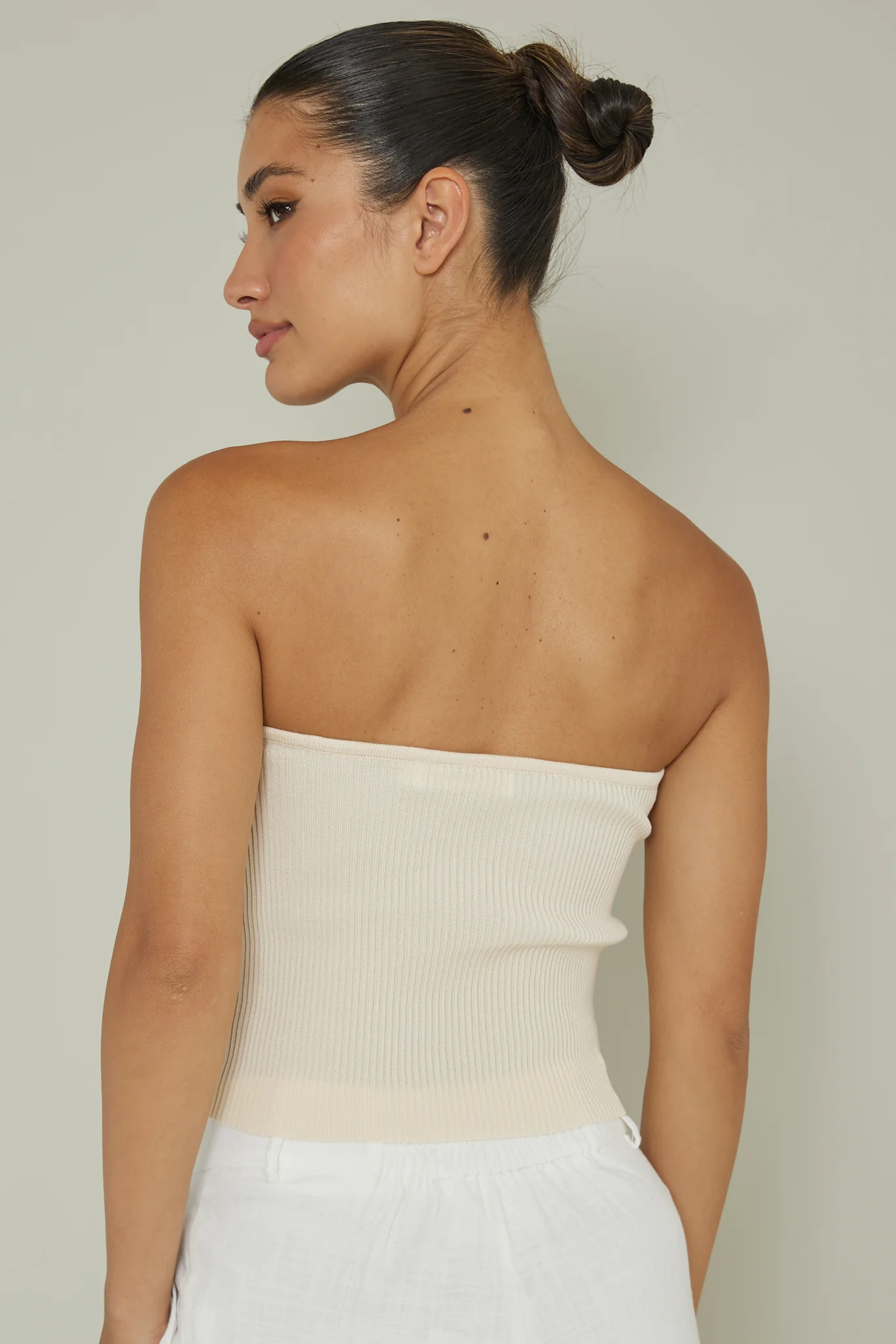 Real Talk Sweetheart Neckline Top Cream - Seraphlike
