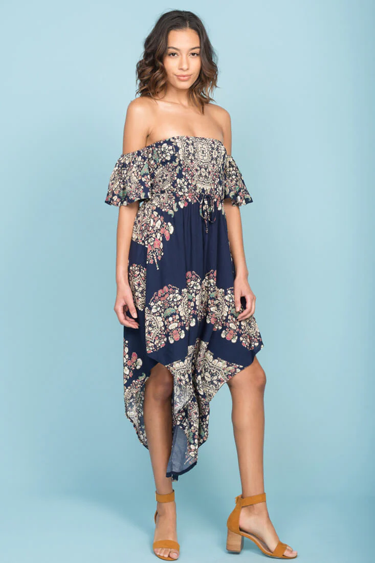 Ophelia Casual Jumpsuit Navy - Seraphlike