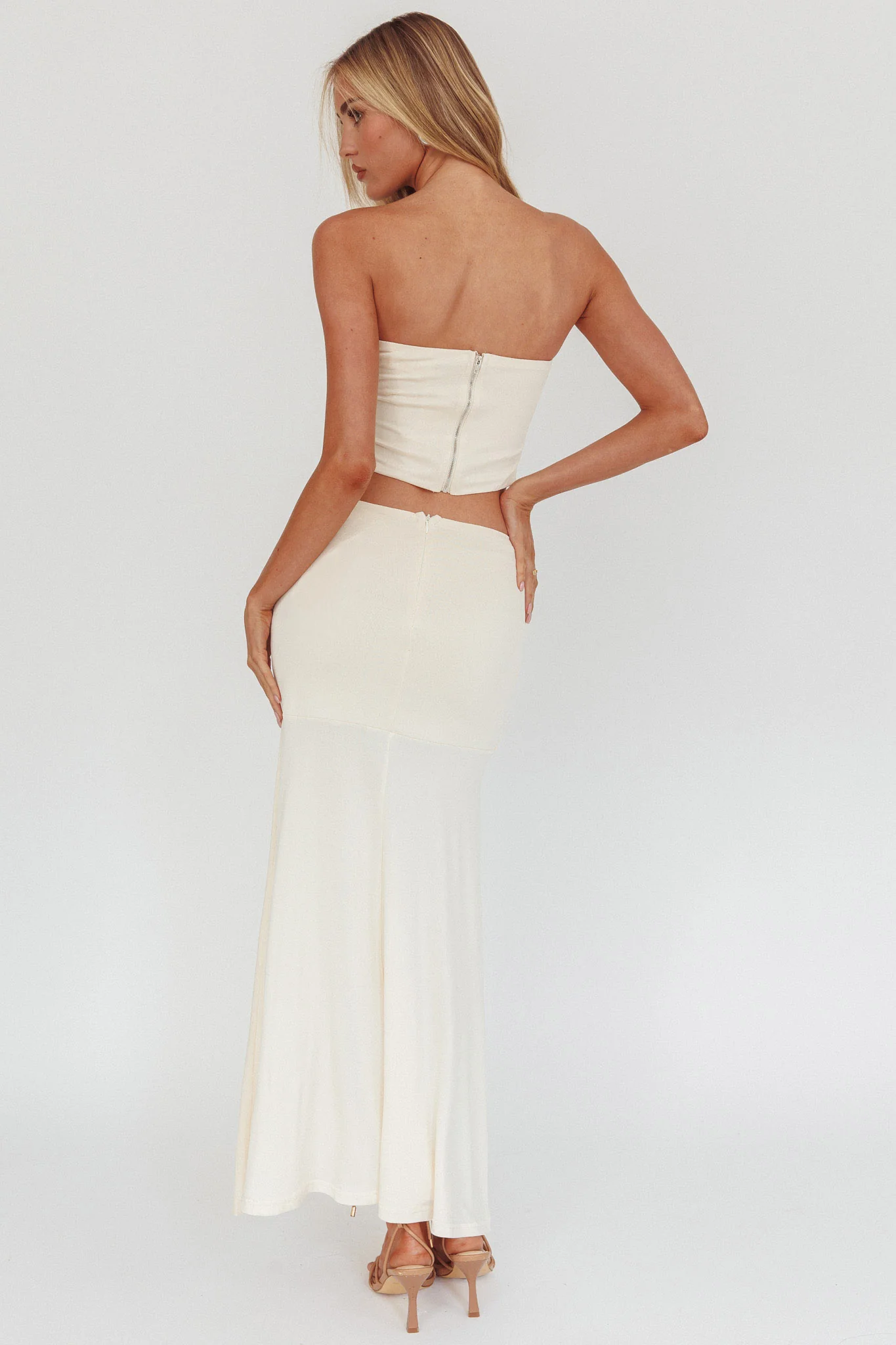 Night Market Hip Tie Maxi Skirt Butter - Seraphlike