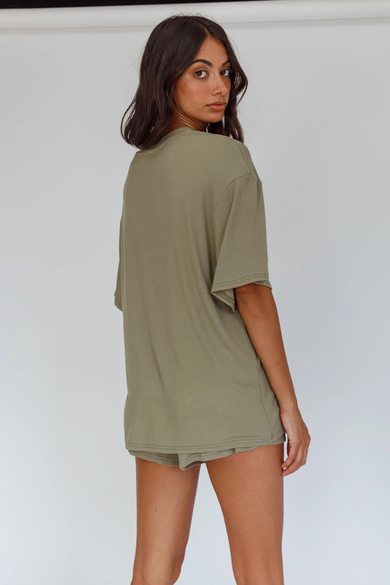 On Track SL Logo T-Shirt Khaki - Seraphlike