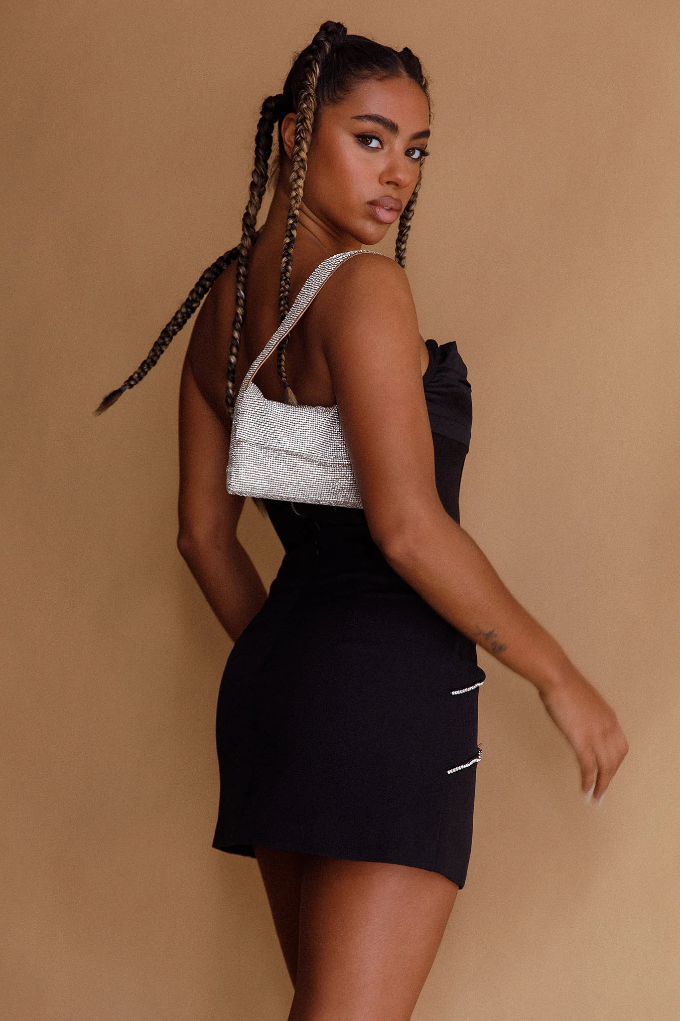 Firenze Cowl Mesh Top Black - Seraphlike