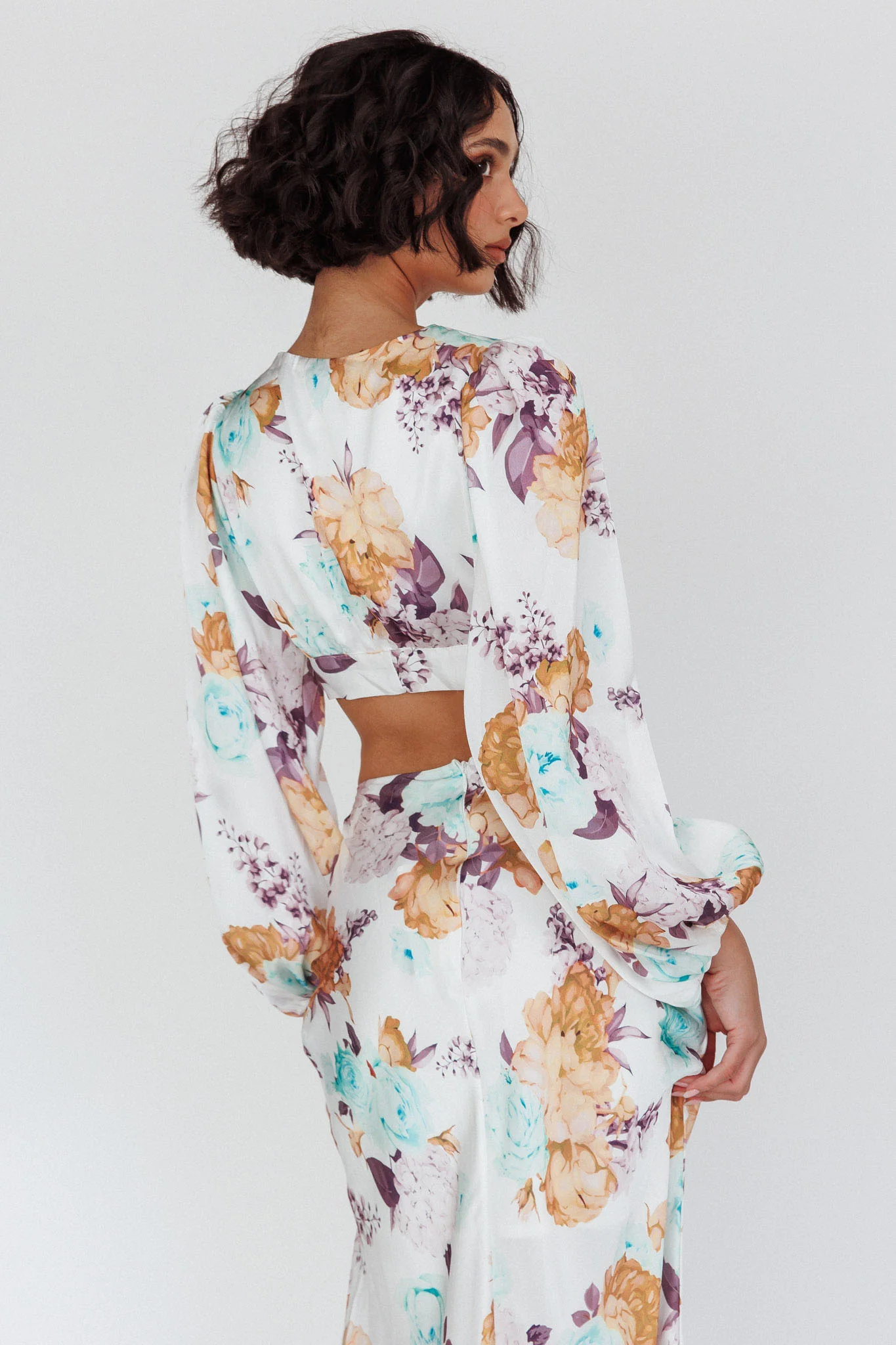 Meet Me In Fiji Tied Top Floral Yellow - Seraphlike