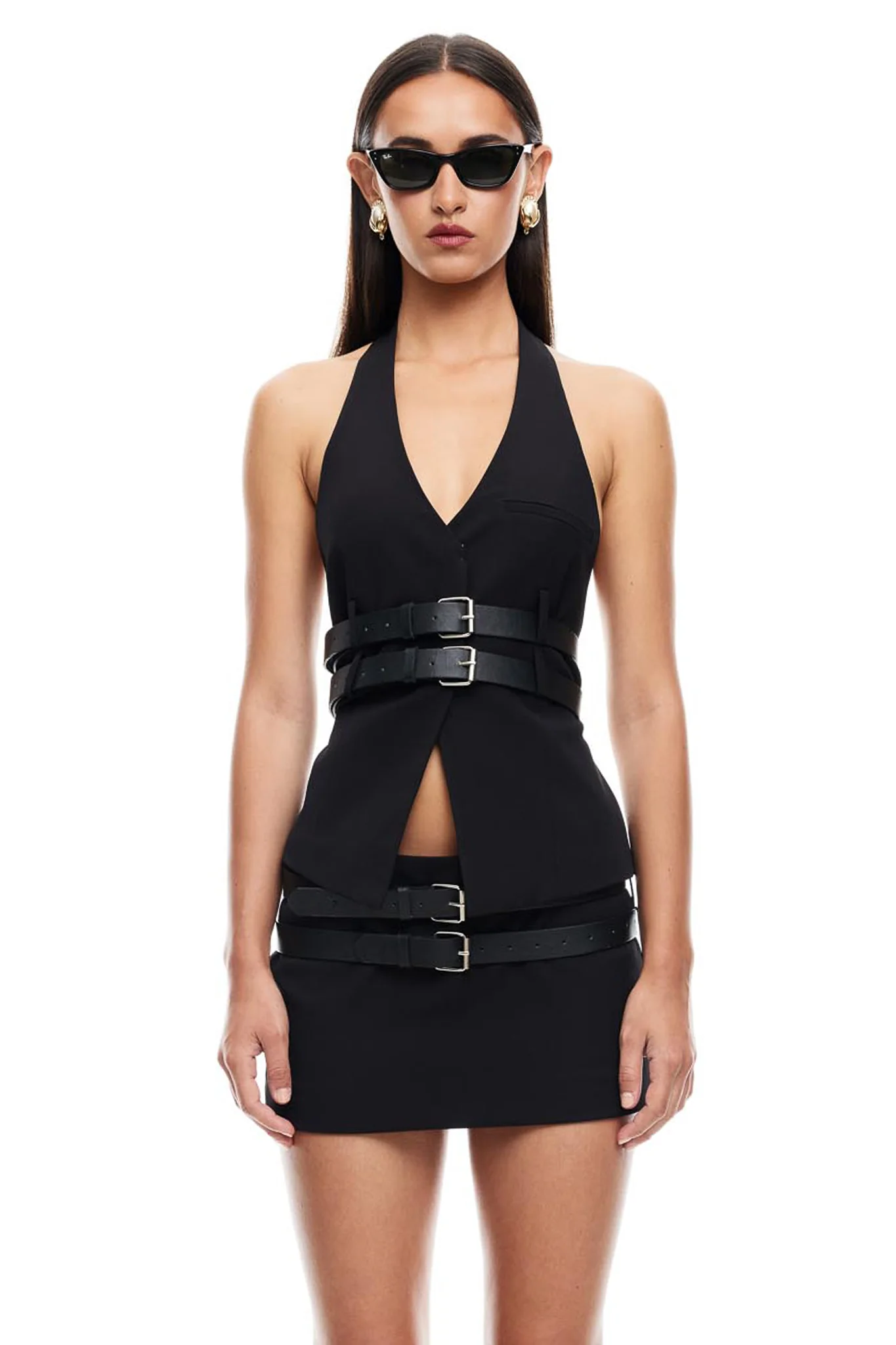 LIONESS Ethereal Buckle Skirt Onyx - Seraphlike