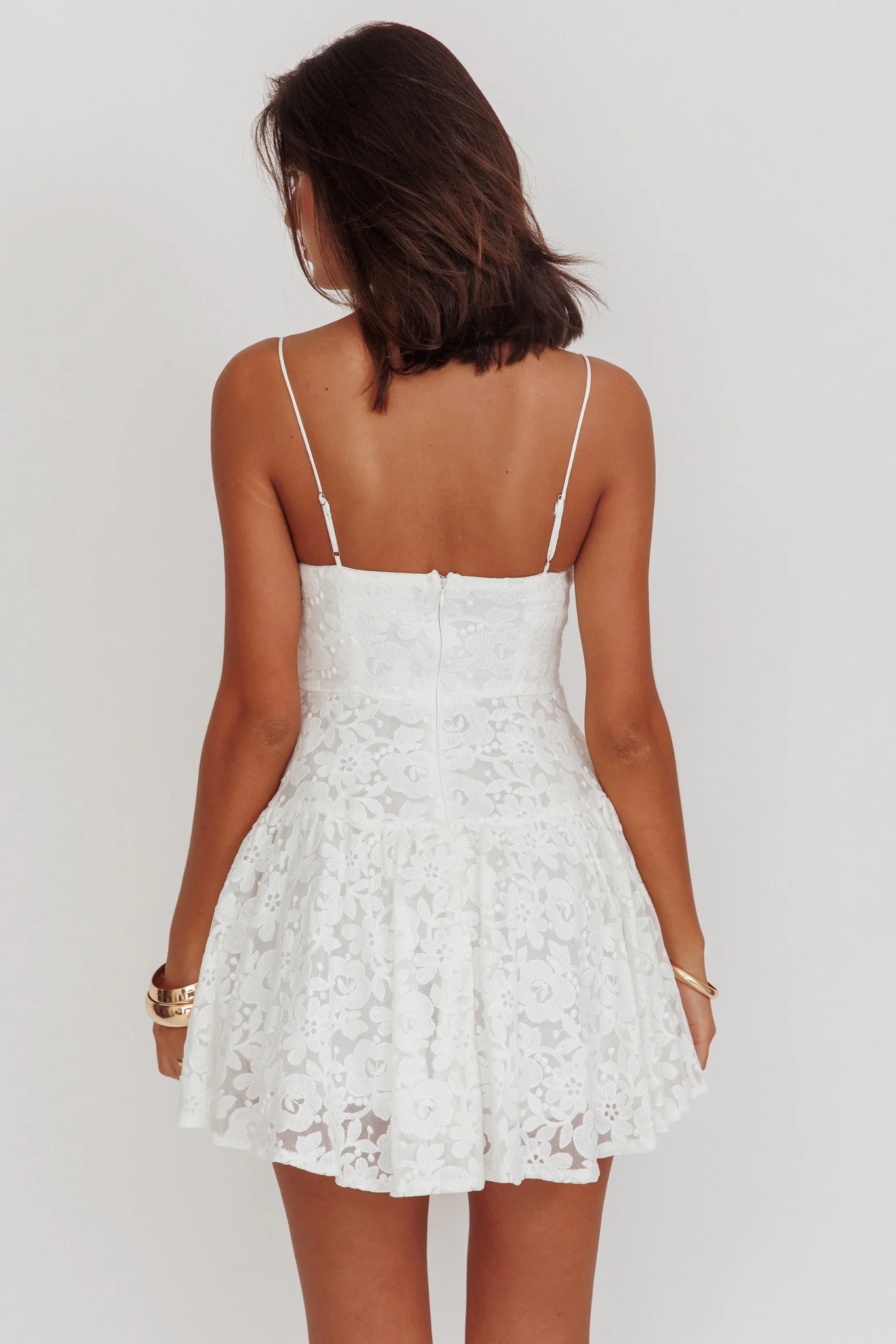 Lake Como Lace Mini Dress White - Seraphlike