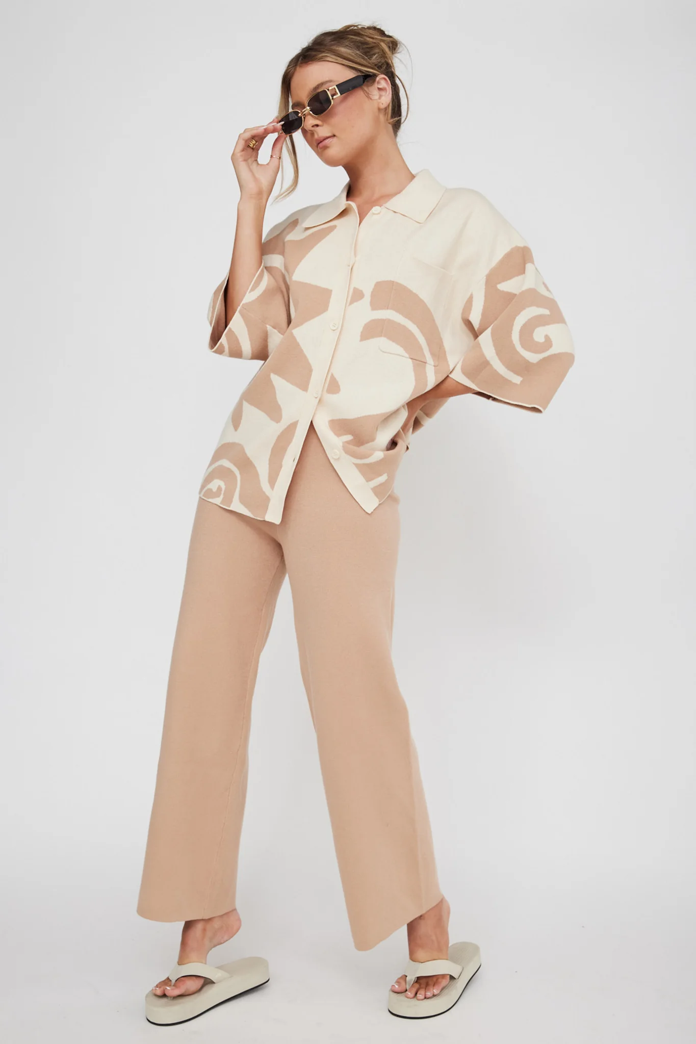 Nalani Knit Pants Wood - Seraphlike